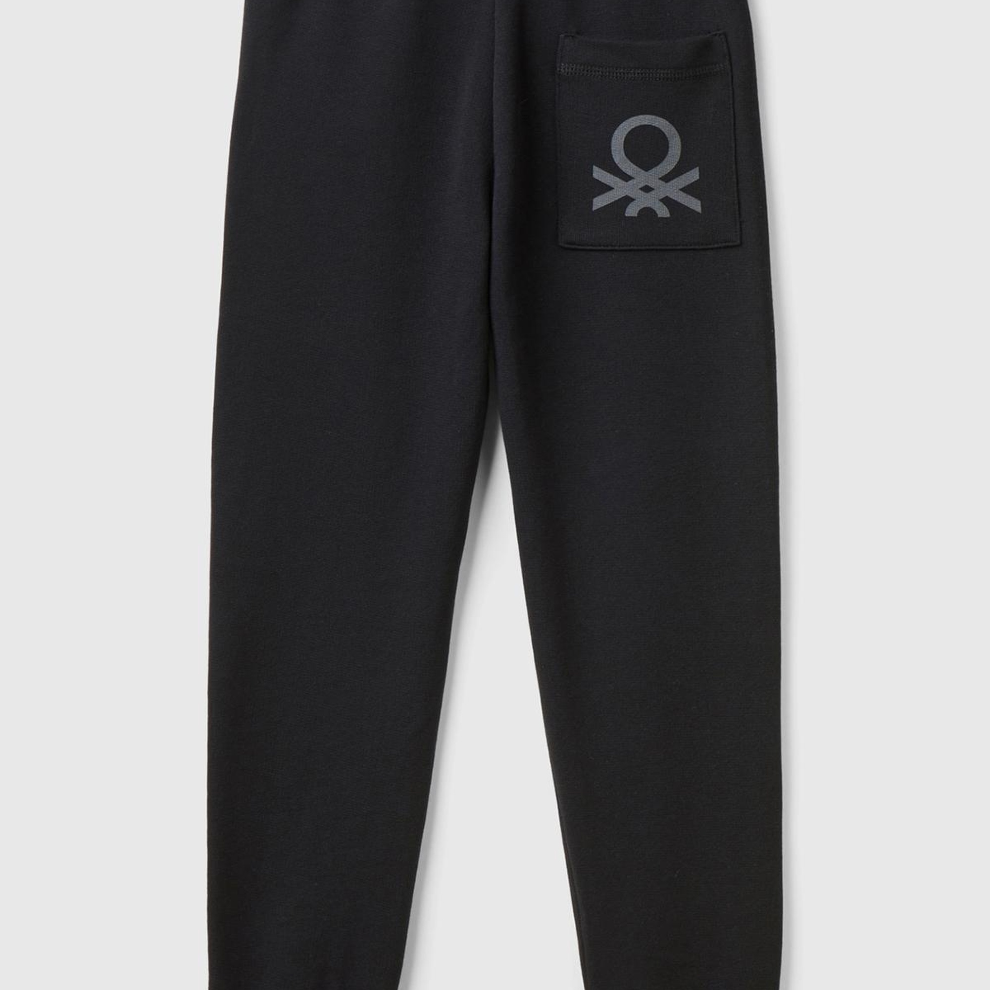 Erkek Çocuk Siyah Arka Cebi Logolu Eşofman Altı