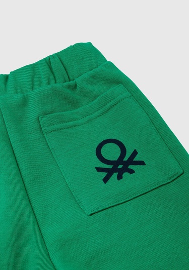  Erkek Çocuk Yeşil Arka Cebi Logo Eşofman Altı