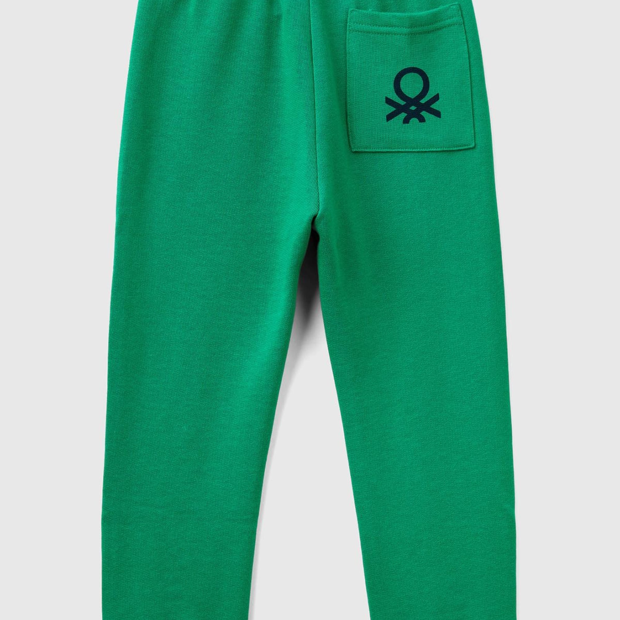 Erkek Çocuk Yeşil Arka Cebi Logo Eşofman Altı