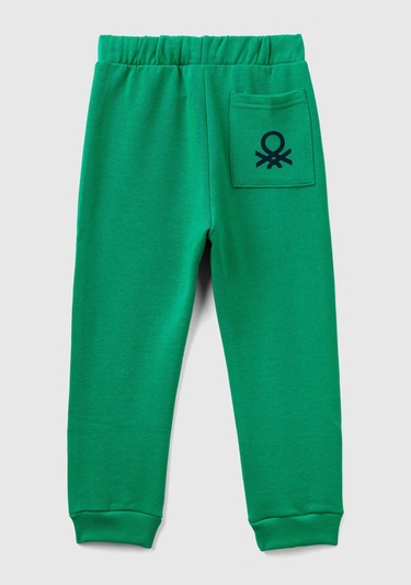  Erkek Çocuk Yeşil Arka Cebi Logo Eşofman Altı