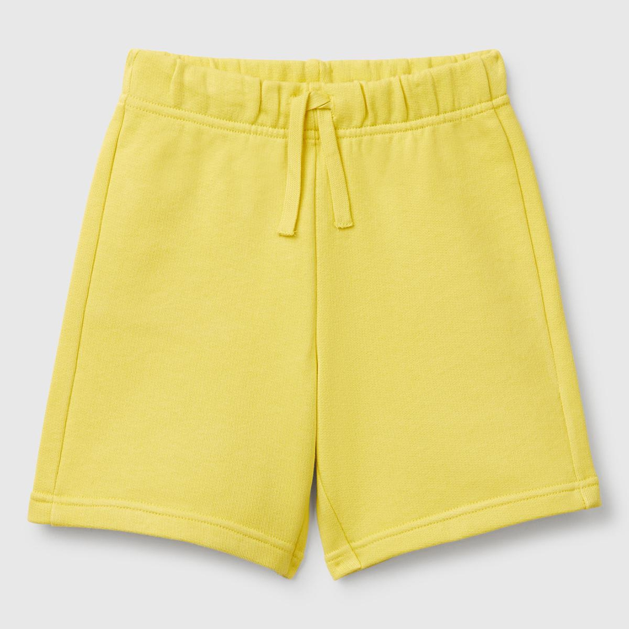 Erkek Çocuk Sarı Arka Cebi Logolu Sweat Şort