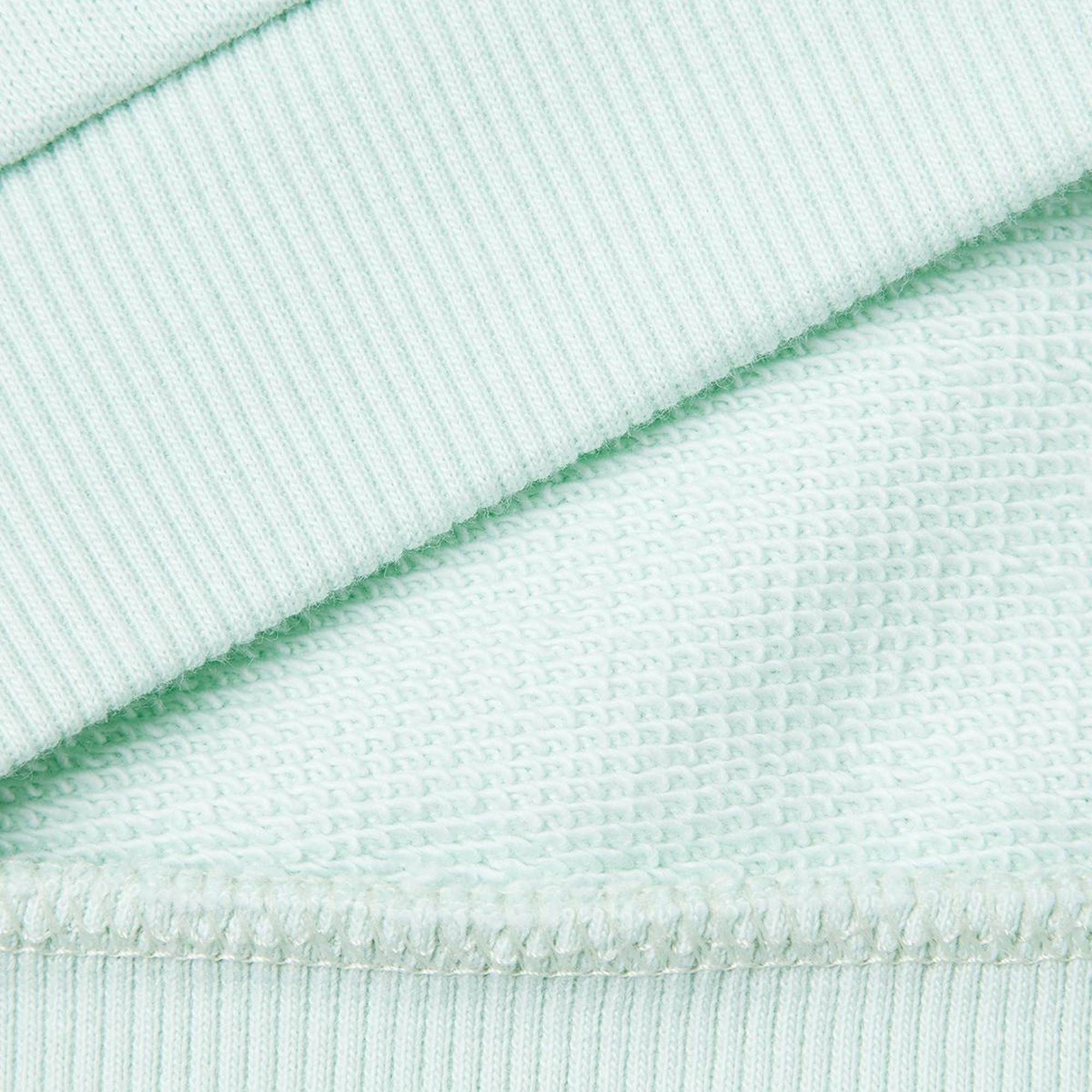 Kız Çocuk Su Yeşili Simli Benetton Logo Baskılı Bisiklet Yaka Sweatshirt