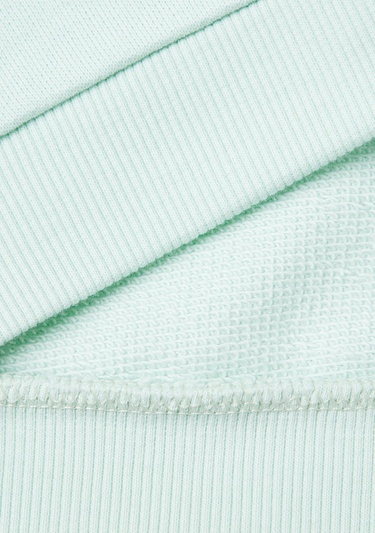  Kız Çocuk Su Yeşili Simli Benetton Logo Baskılı Bisiklet Yaka Sweatshirt