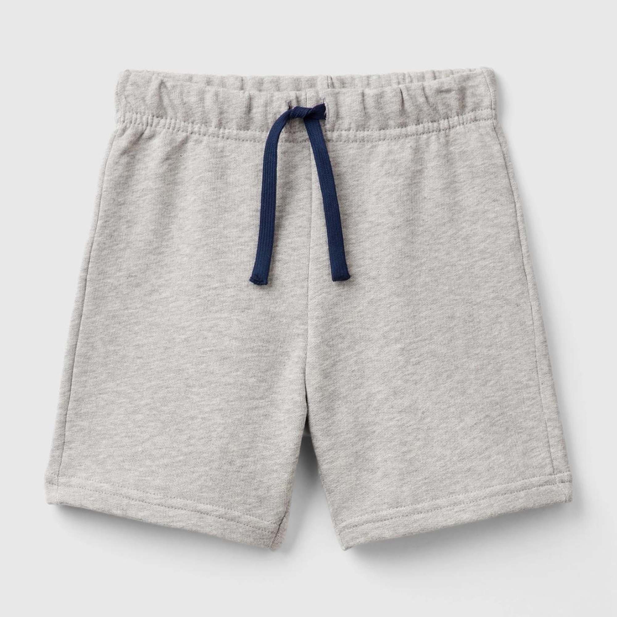 Erkek Çocuk Gri Melanj Arka Cebi Logolu Sweat Şort