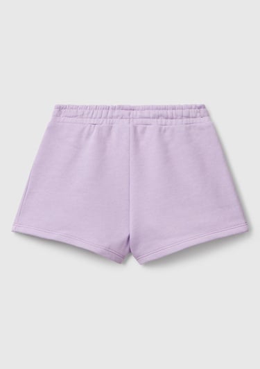  Kız Çocuk Lila Benetton Logo İşlemeli Beli İpli Şort
