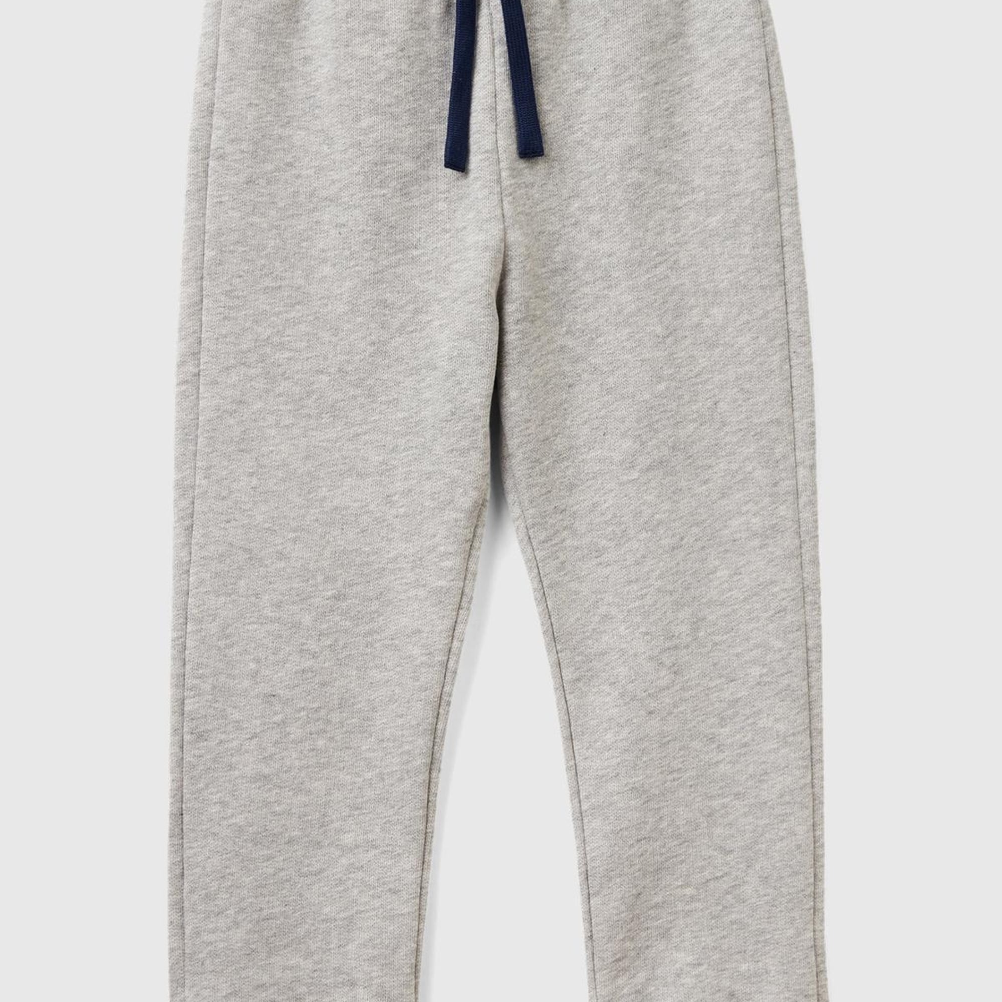 Erkek Çocuk Gri Melanj Arka Cebi Logo Eşofman Altı