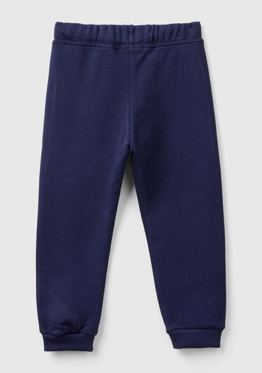  Kız Çocuk Lacivert Logo İşlemeli Eşofman Altı