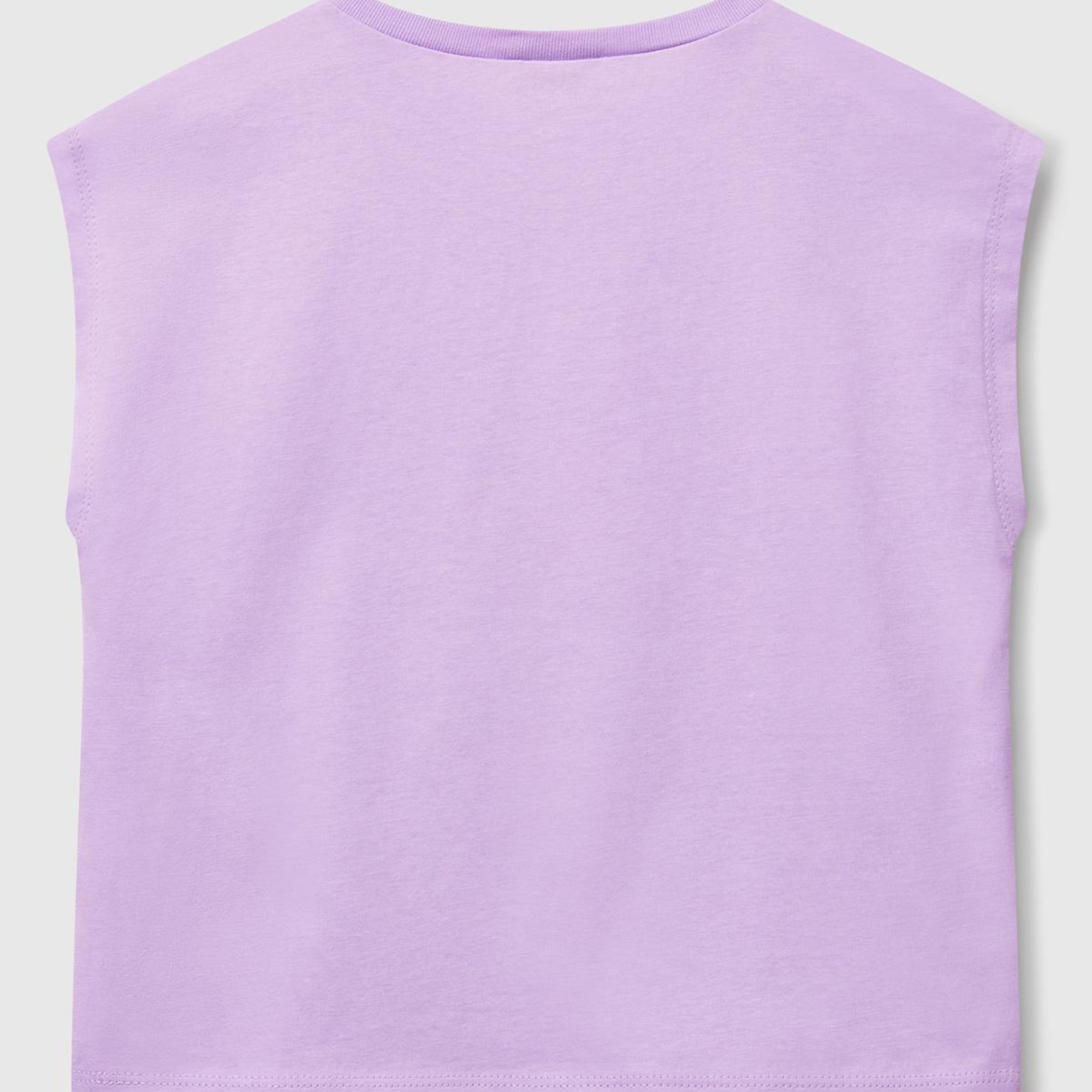 Kız Çocuk Lila Grafik Baskılı Kısa Kollu T-Shirt