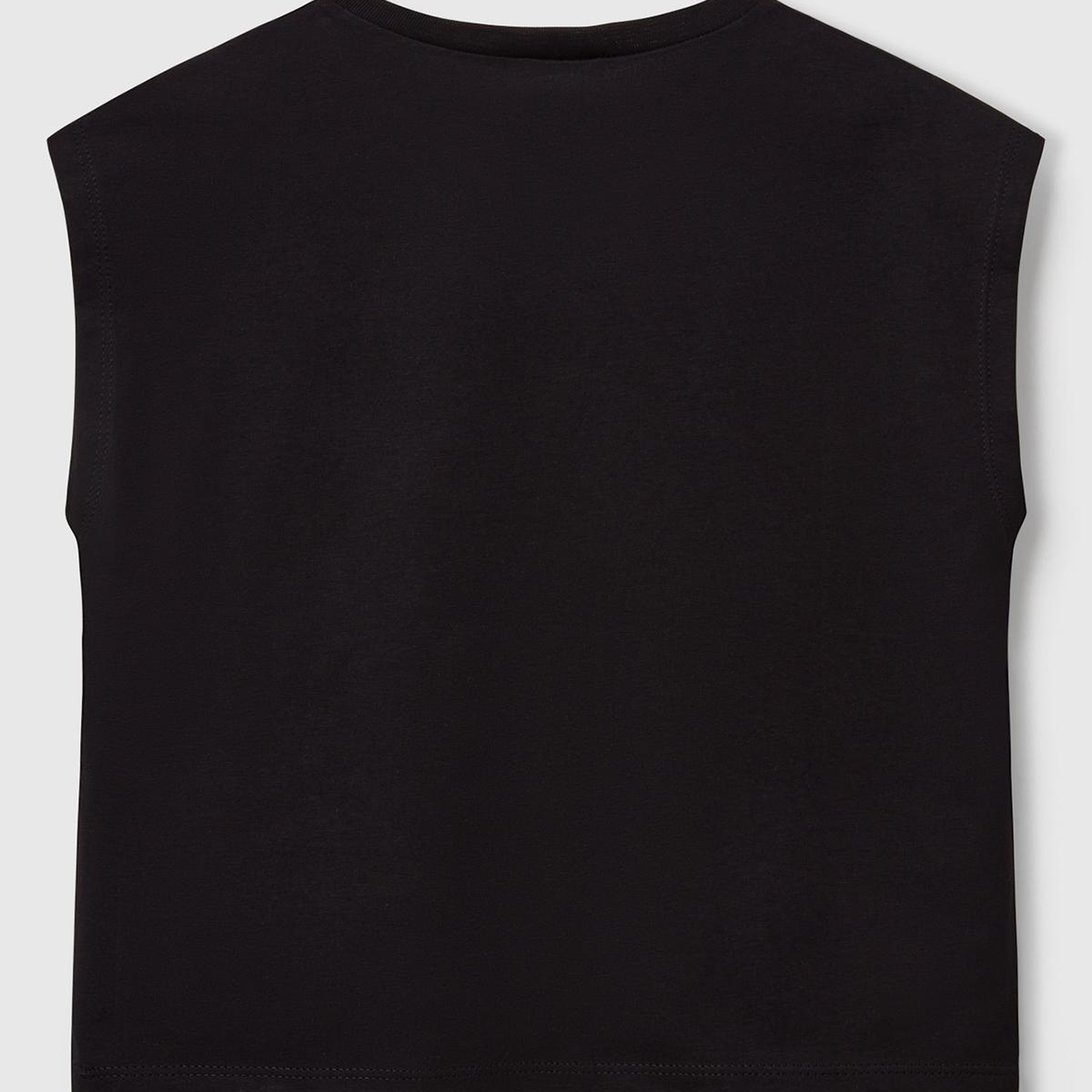 Kız Çocuk Siyah Grafik Baskılı Kısa Kollu T-Shirt