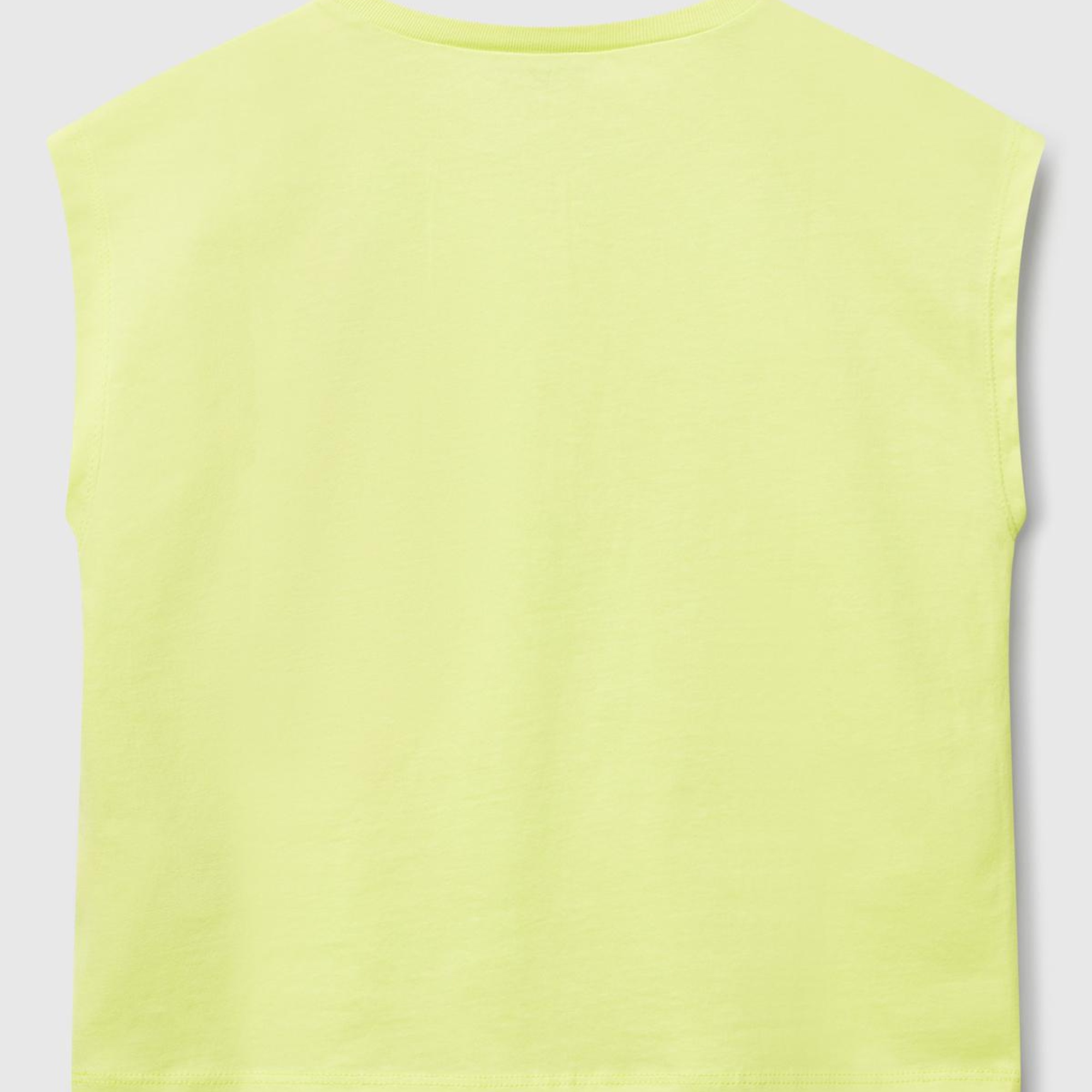 Kız Çocuk Sarı Grafik Baskılı Kısa Kollu T-Shirt