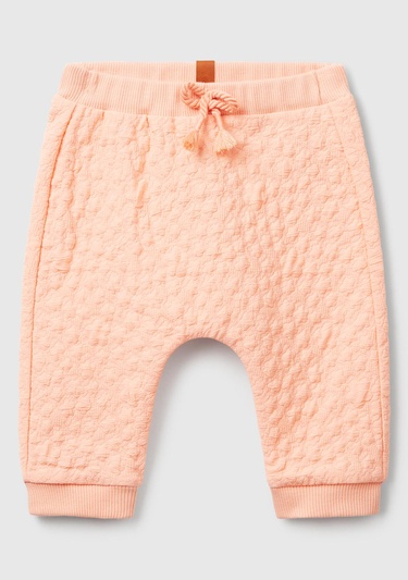  Bebek Yavruağzı Jakarlı Logo Detaylı Dekoratif İpli Ribanalı Eşofman Altı