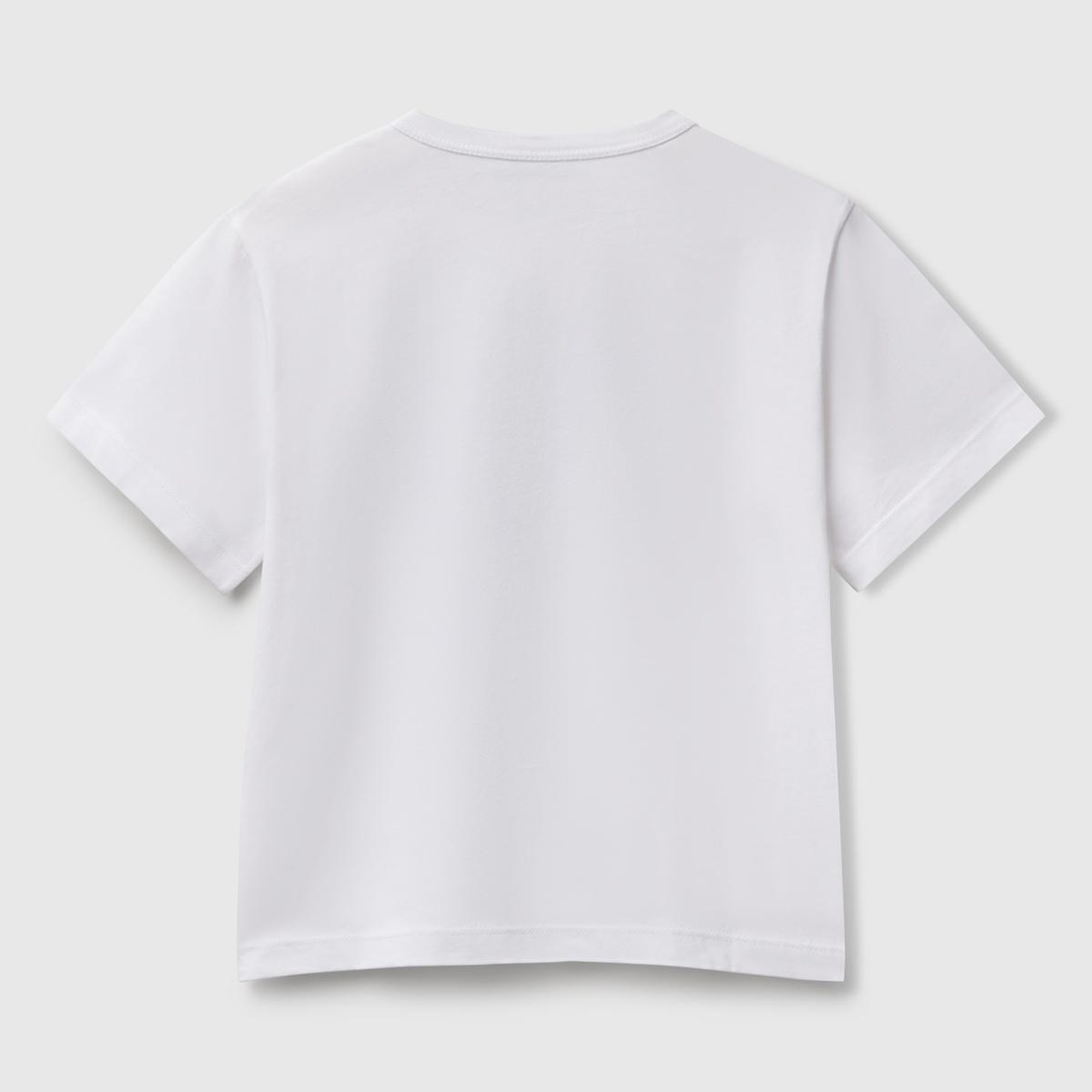 Erkek Çocuk Beyaz Grafik Baskılı Kısa Kollu T-Shirt