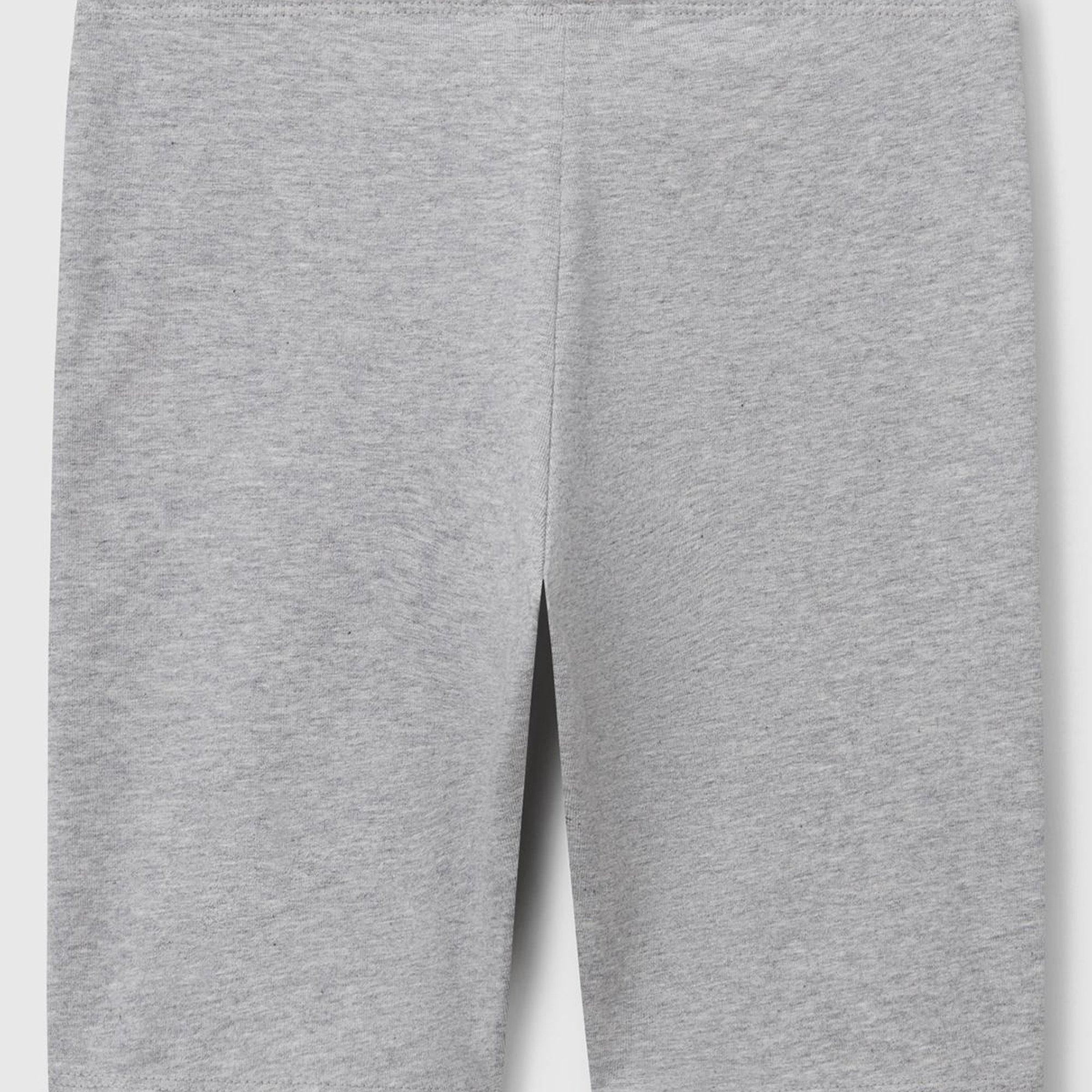 Kız Çocuk Gri Melanj Ton Sür Ton Logo İşlemeli Mini Bisikletçi Taytı