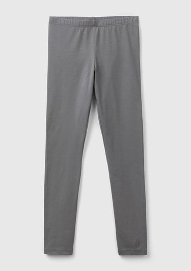  Kız Çocuk Antrasit Benetton İşlemeli Tayt