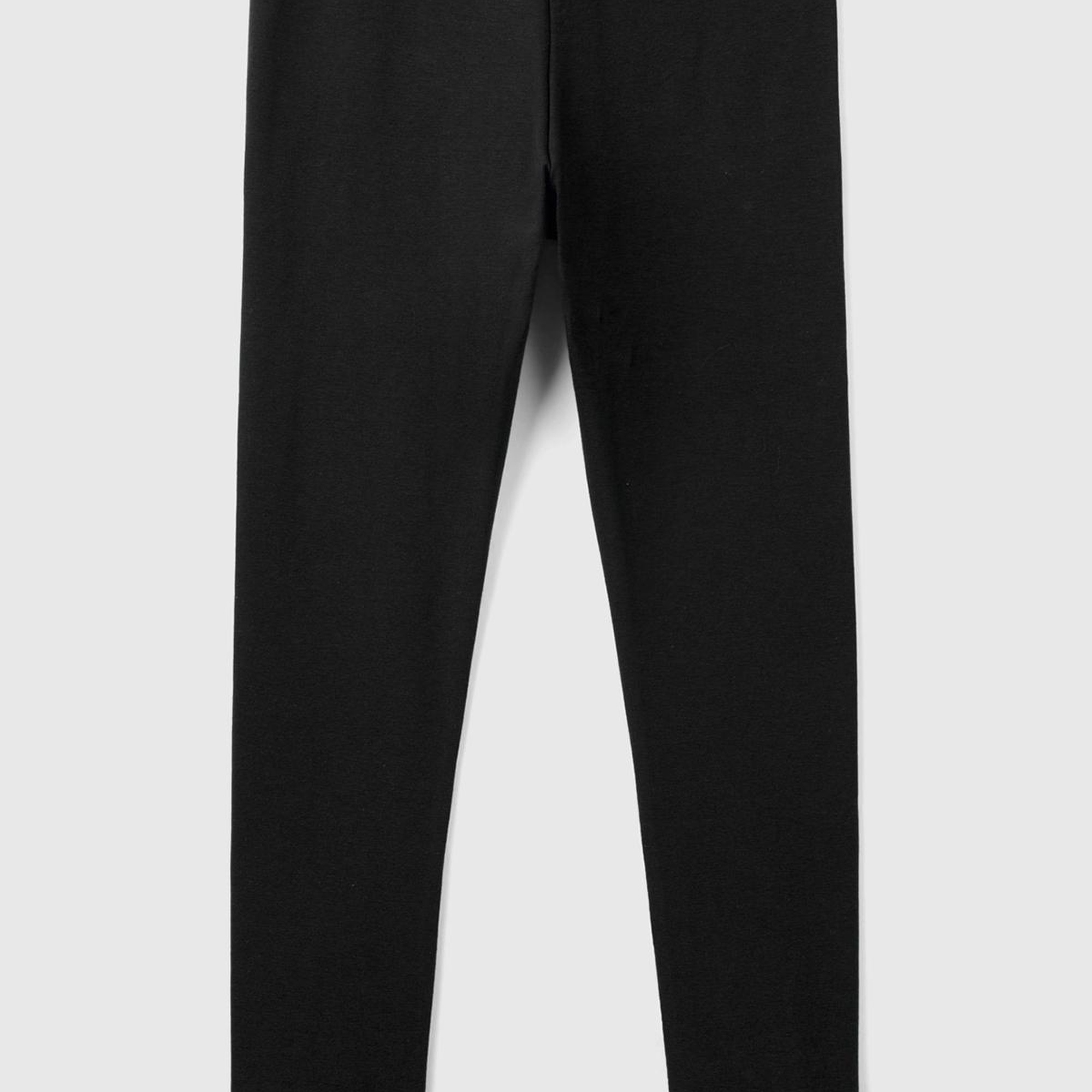 Kız Çocuk Siyah Benetton İşlemeli Tayt