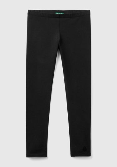  Kız Çocuk Siyah Benetton İşlemeli Tayt