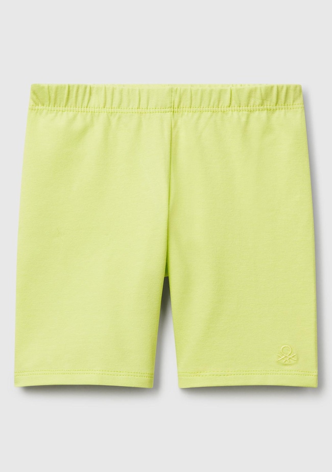  Kız Çocuk Sarı Logolu Biker Tayt