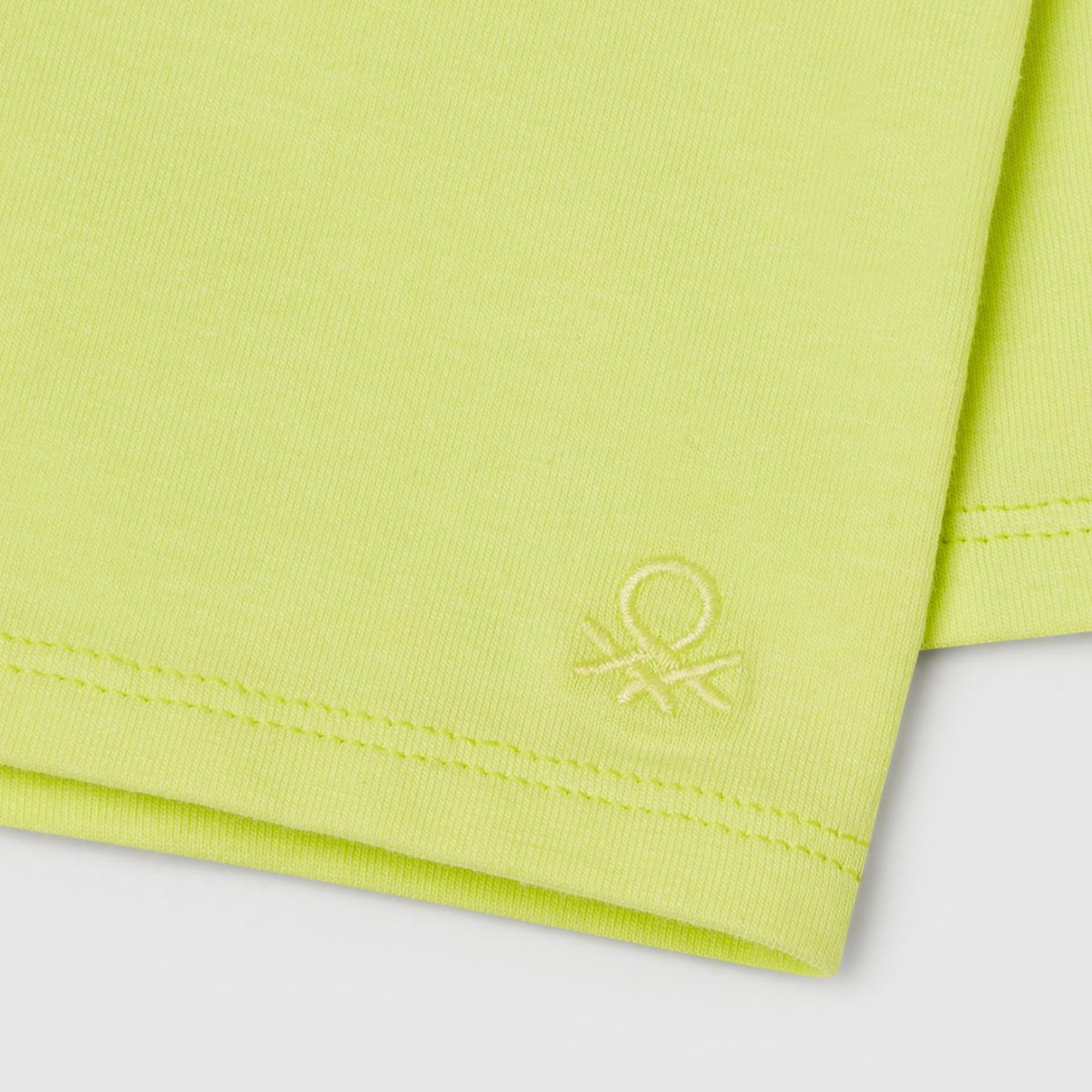 Kız Çocuk Sarı Logolu Biker Tayt