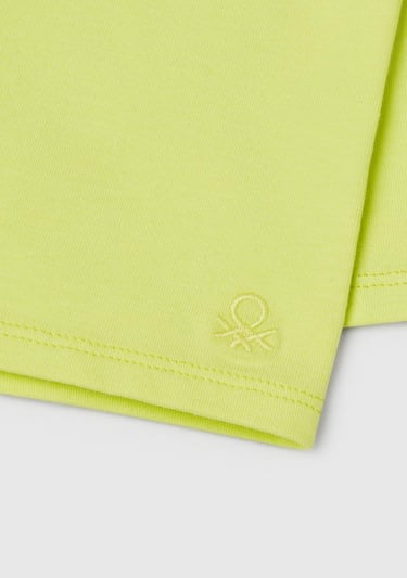  Kız Çocuk Sarı Logolu Biker Tayt