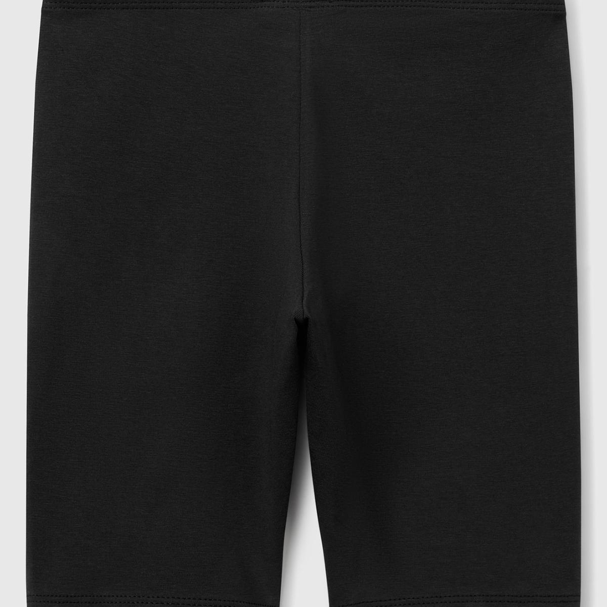 Kız Çocuk Siyah Ton Sür Ton Logo İşlemeli Mini Bisikletçi Taytı