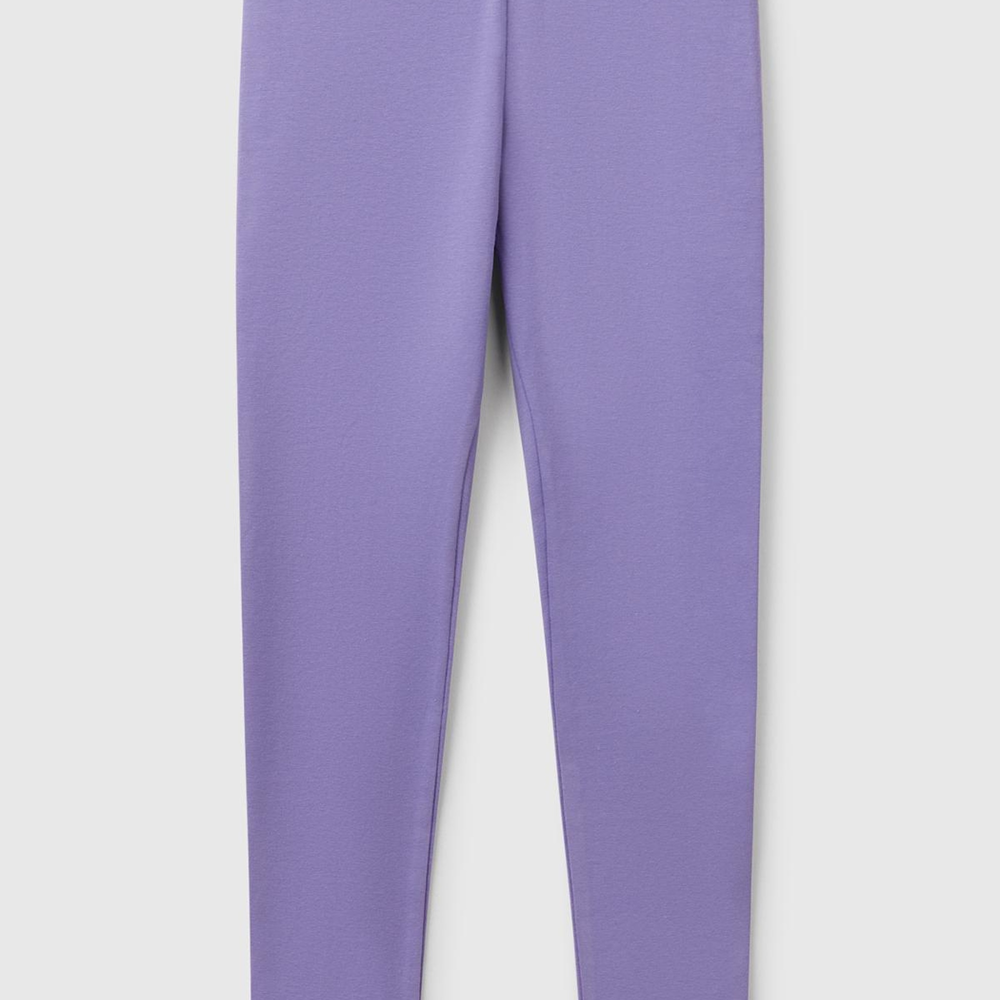 Kız Çocuk Mor Benetton İşlemeli Tayt