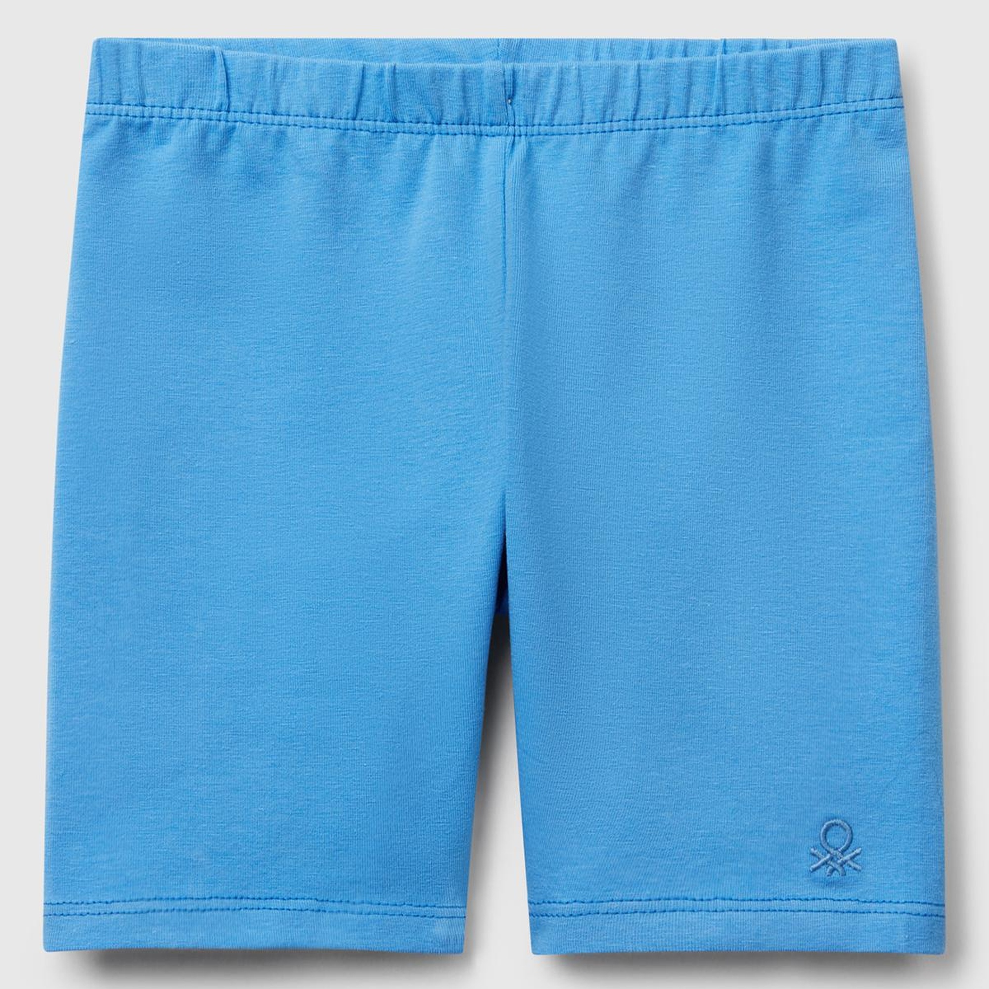 Kız Çocuk Mavi Logolu Biker Tayt