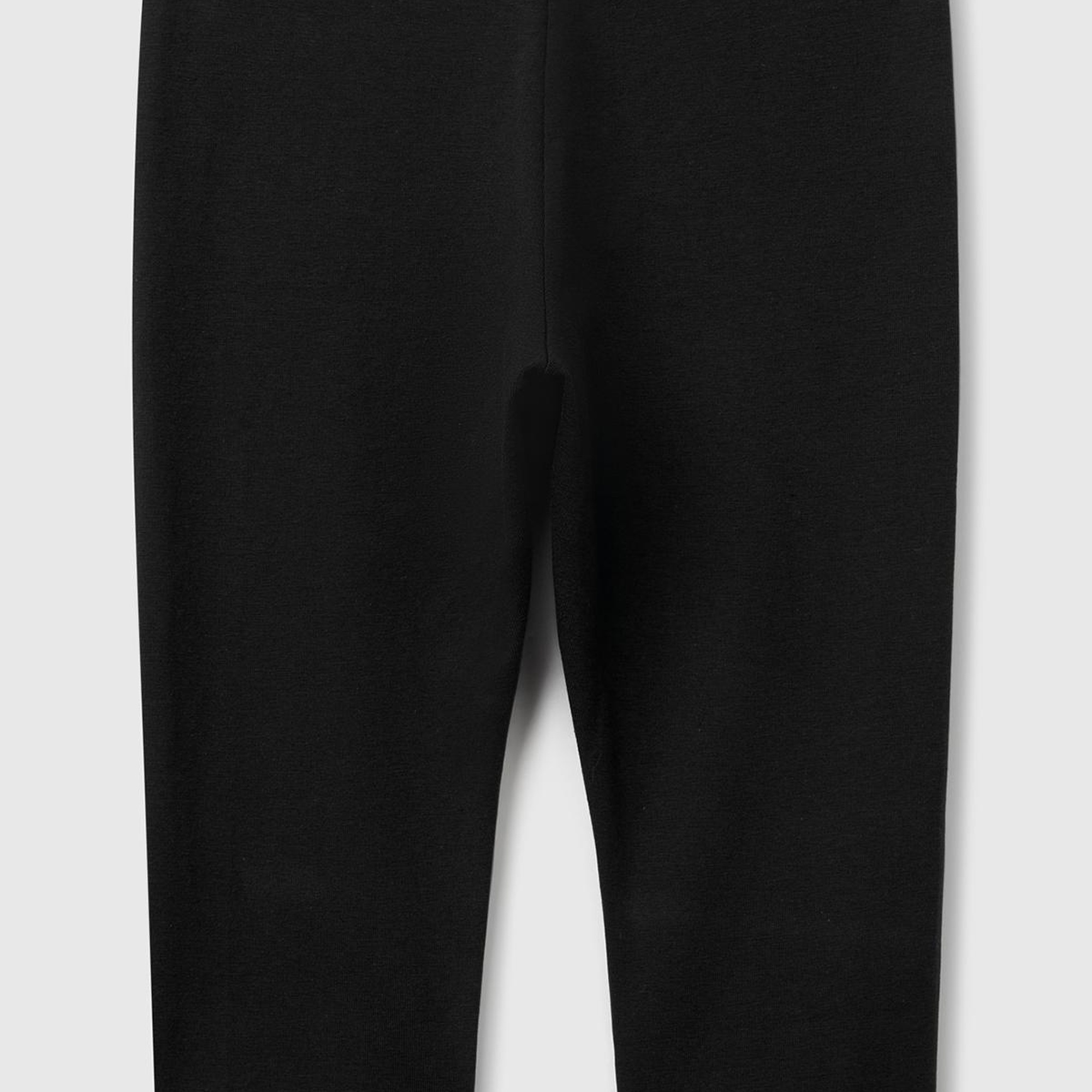 Kız Çocuk Siyah Ton Sür Ton Logo İşlemeli Diz Üstü Bisikletçi Taytı