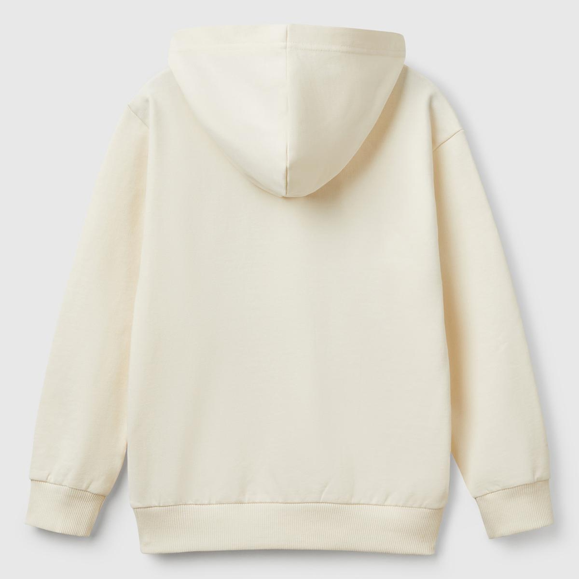 Erkek Çocuk Ekru Marvel Kahraman Baskılı Etiket Logolu Kapüşonlu Sweatshirt