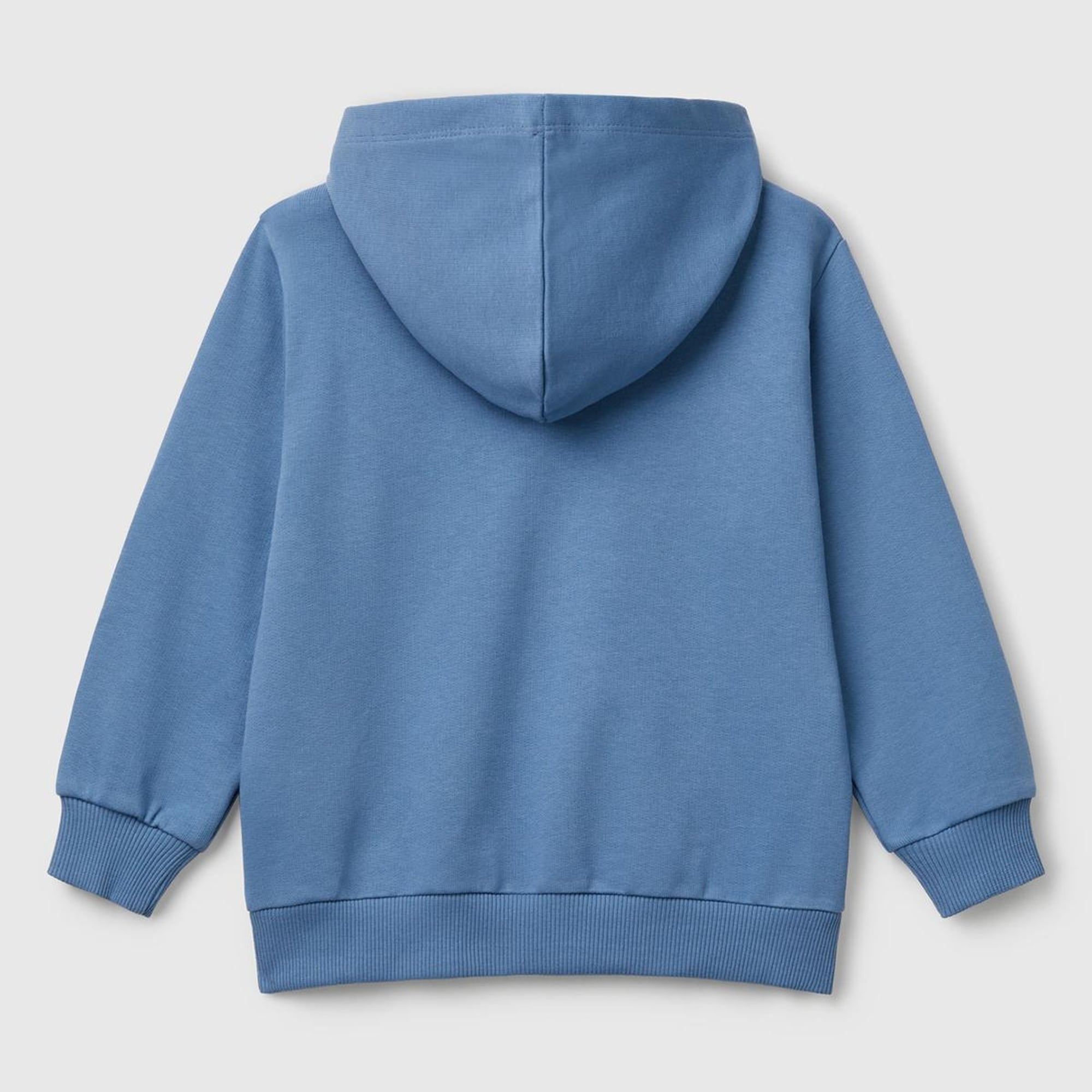 Erkek Çocuk Havacı Mavi Marvel Kahraman Baskılı Etiket Logolu Kapüşonlu Sweatshirt