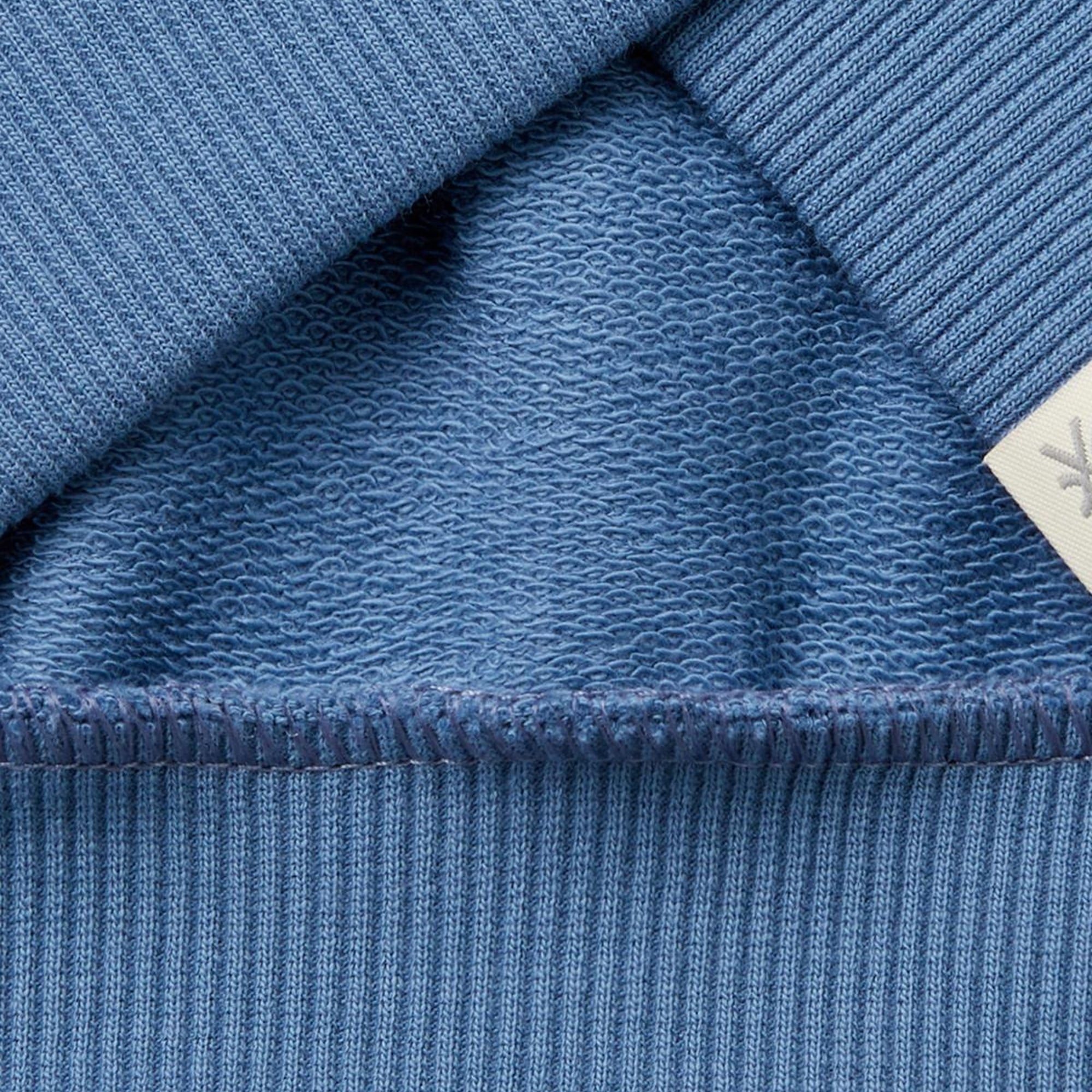 Erkek Çocuk Havacı Mavi Marvel Kahraman Baskılı Etiket Logolu Kapüşonlu Sweatshirt