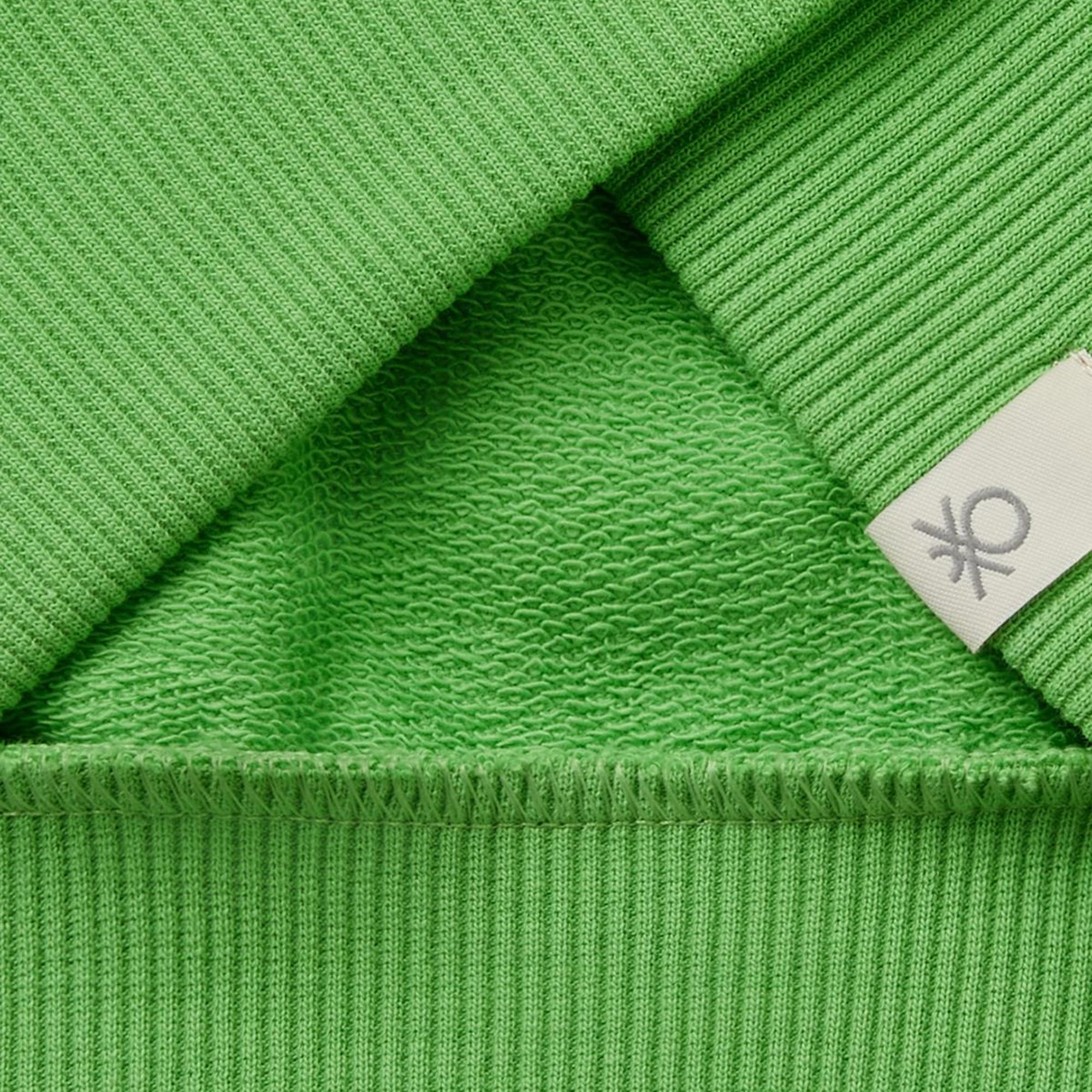 Erkek Çocuk Fıstık Yeşili Marvel Kahraman Baskılı Etiket Logolu Kapüşonlu Sweatshirt