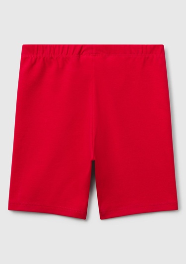  Kız Çocuk Fuşya Logolu Biker Tayt