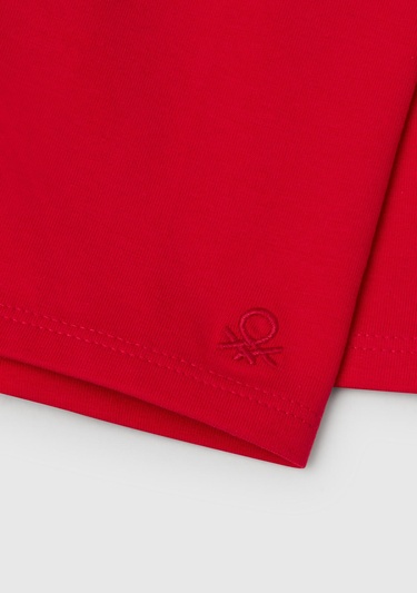  Kız Çocuk Fuşya Logolu Biker Tayt