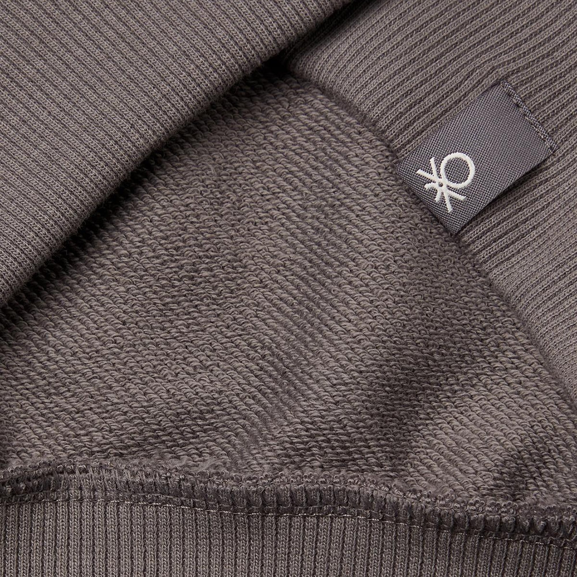 Erkek Çocuk Antrasit Rolling Stones Baskılı Etiket Logolu Bisiklet Yaka Sweatshirt