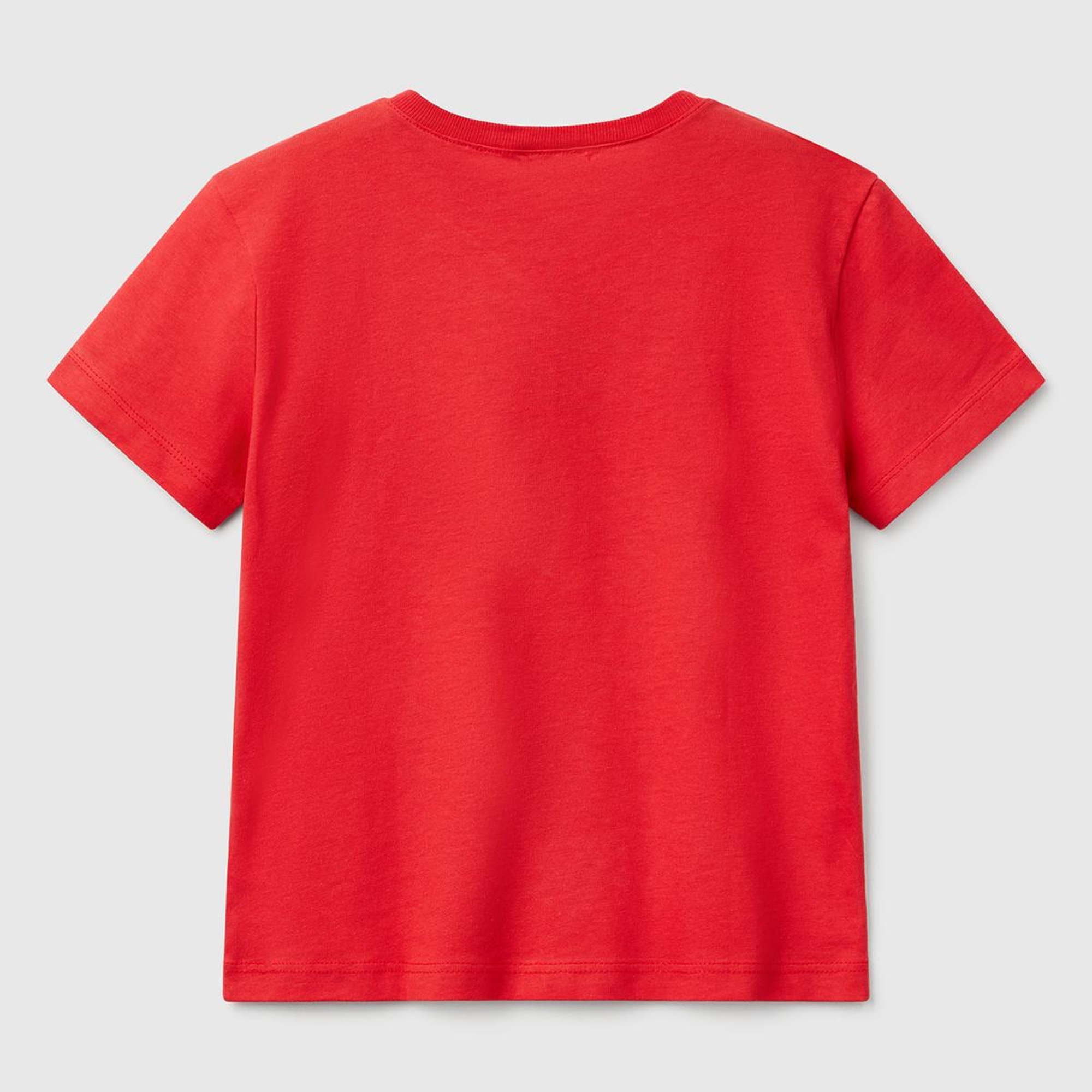 Erkek Çocuk Kırmızı Benetton Logo Baskılı T-Shirt