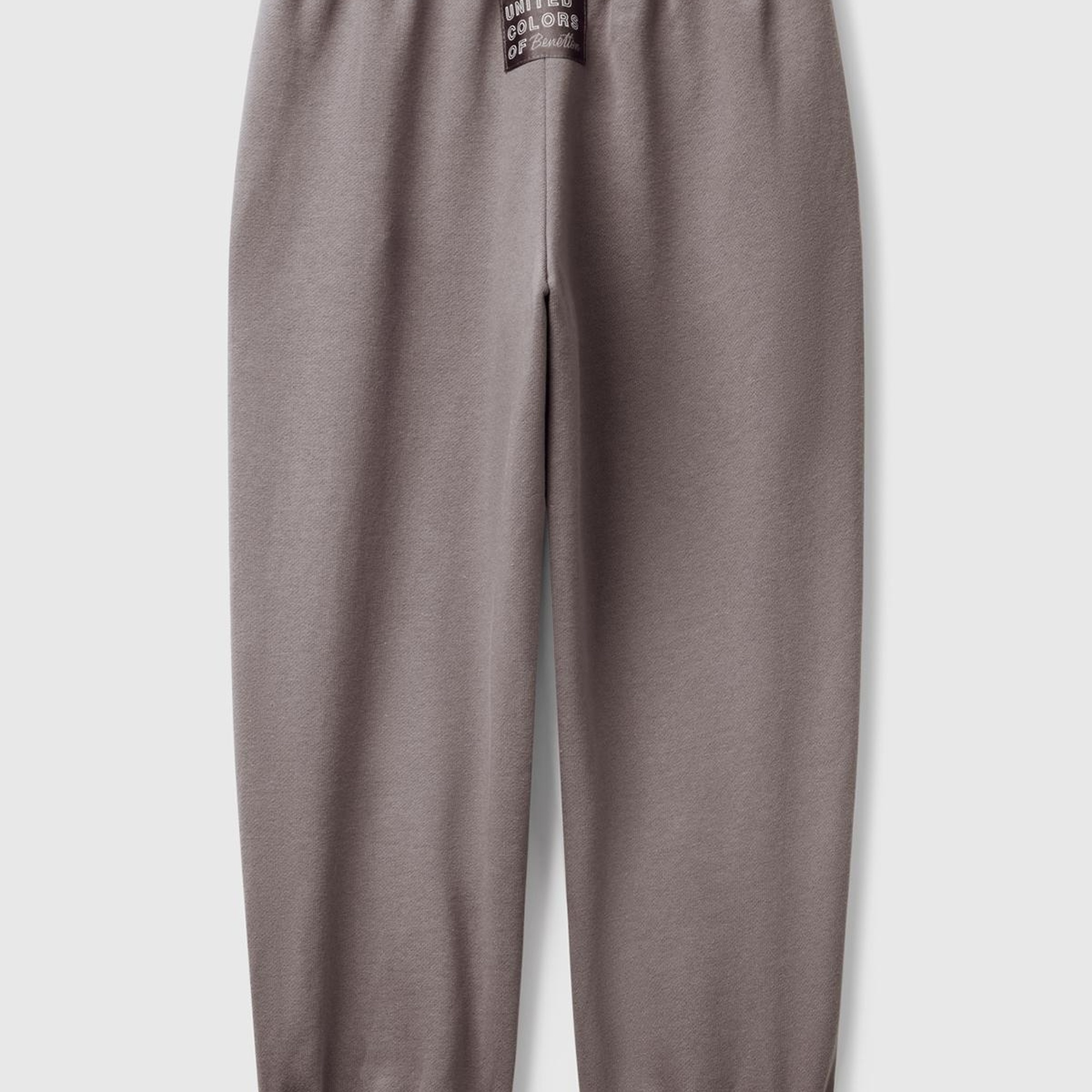 Kız Çocuk Antrasit Kontrastlı Logo Etiketli Büzgü İpli Eşofman Altı