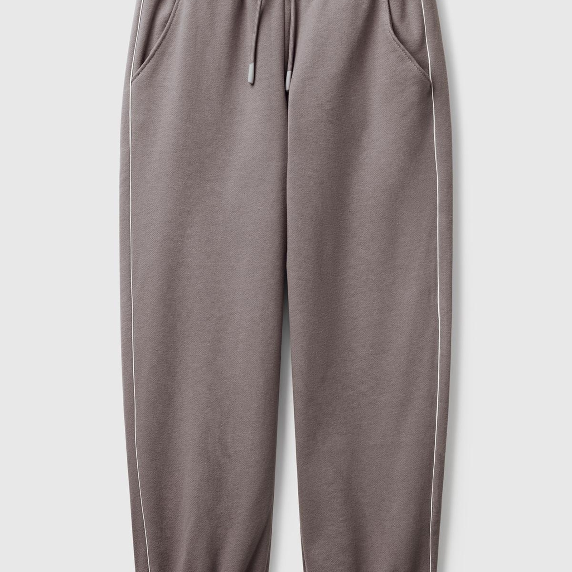 Kız Çocuk Antrasit Kontrastlı Logo Etiketli Büzgü İpli Eşofman Altı