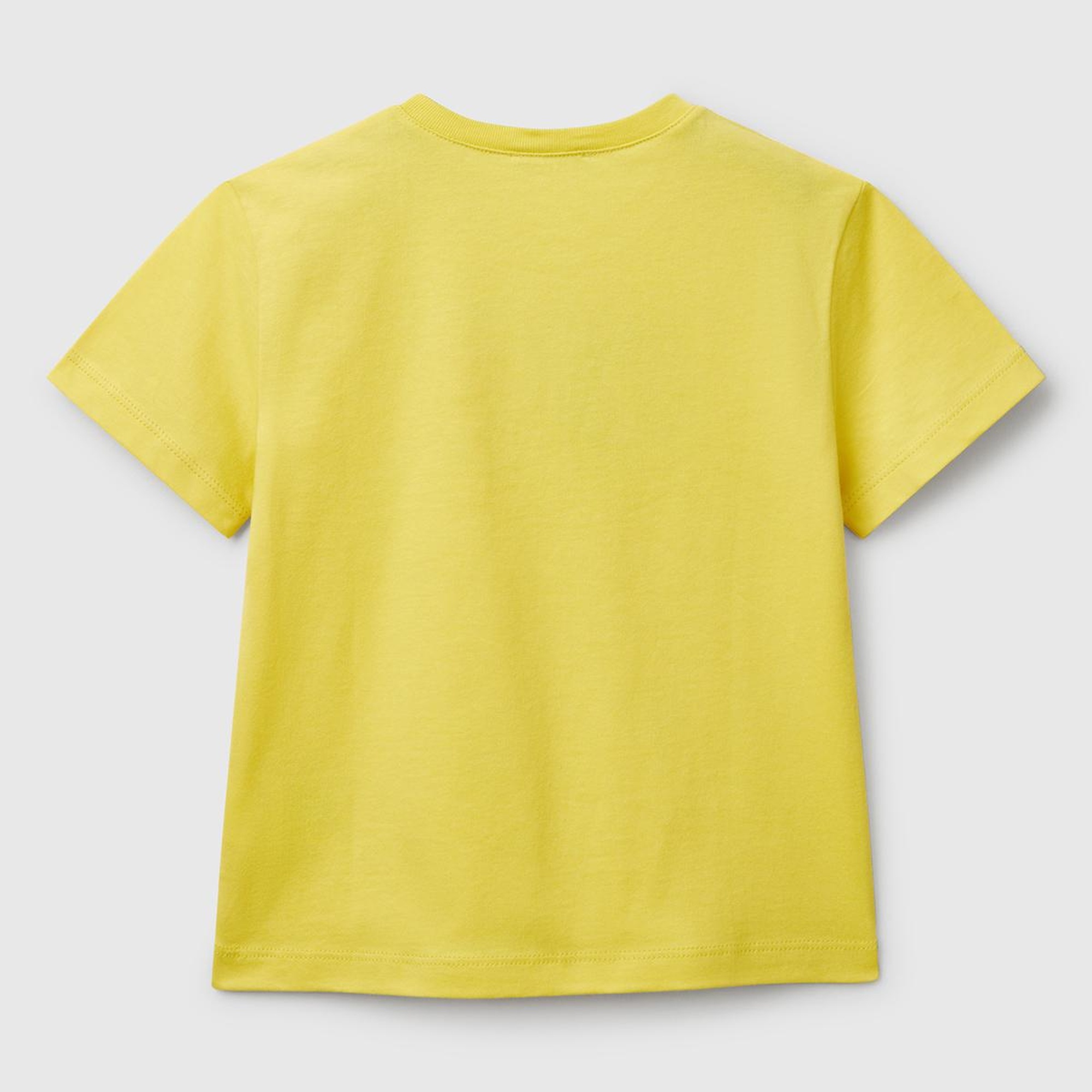 Erkek Çocuk Sarı Benetton Logo Baskılı T-Shirt