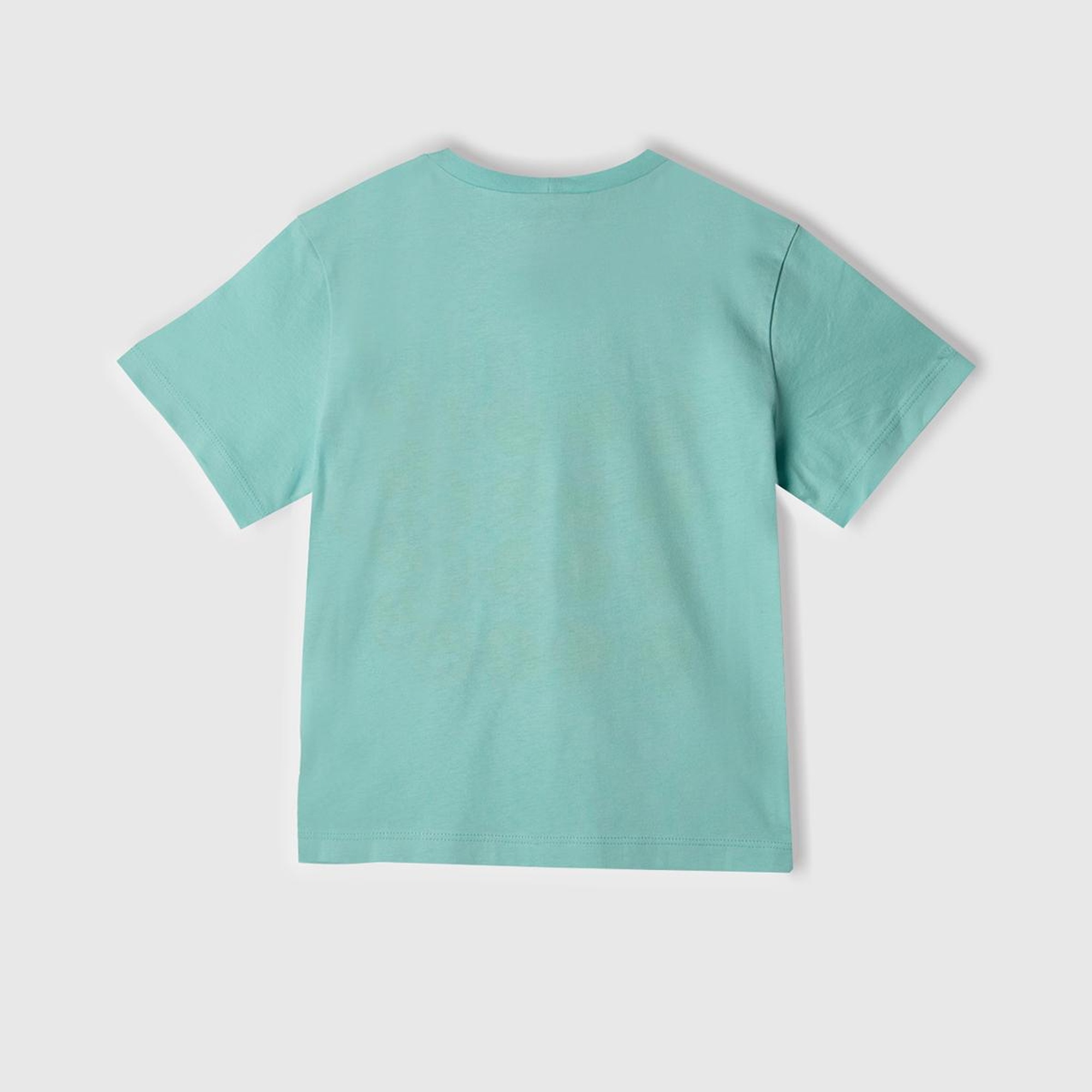 Erkek Çocuk Su Yeşili Smiley World Baskılı Logo Etiketli T-Shirt