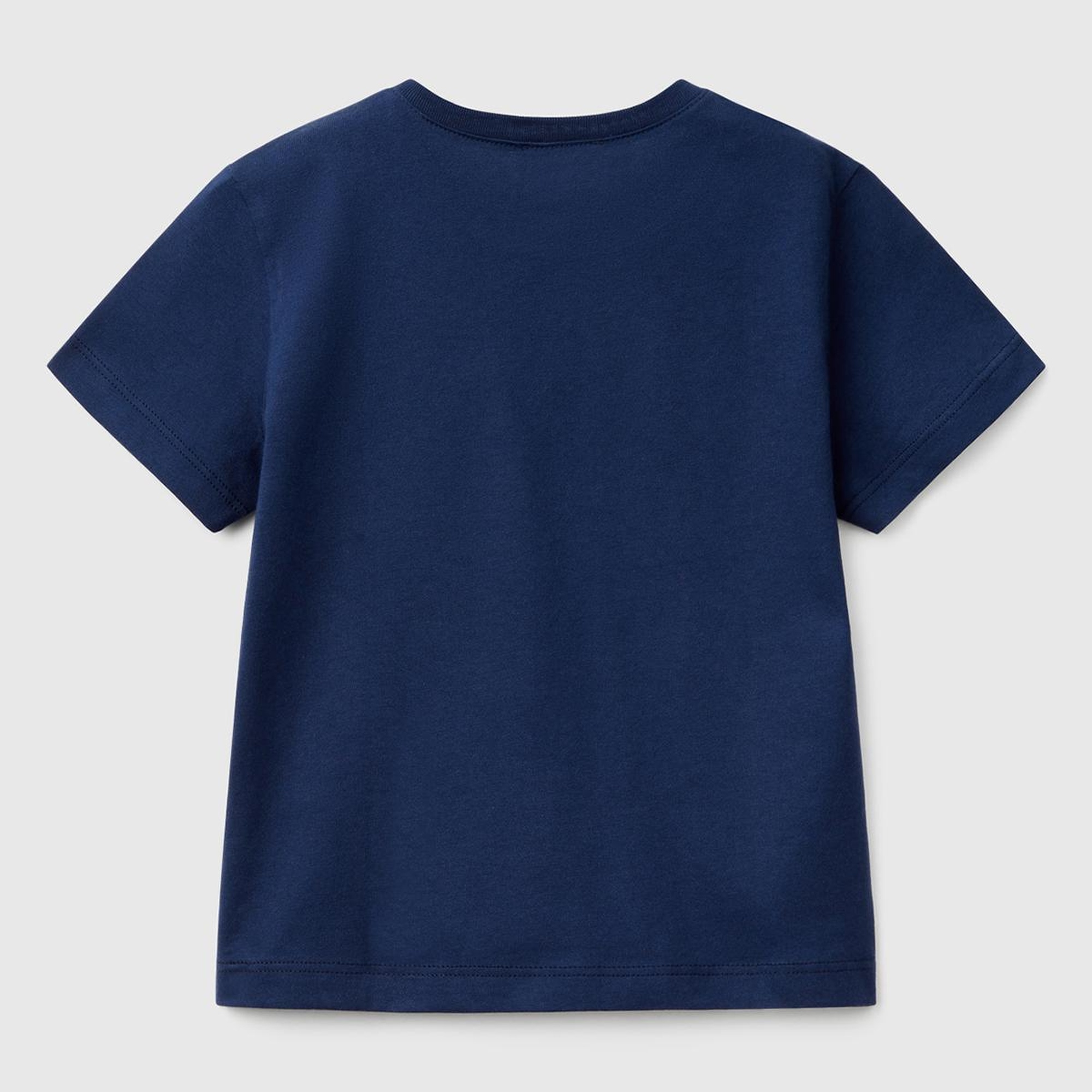 Erkek Çocuk Lacivert Benetton Logo Baskılı T-Shirt