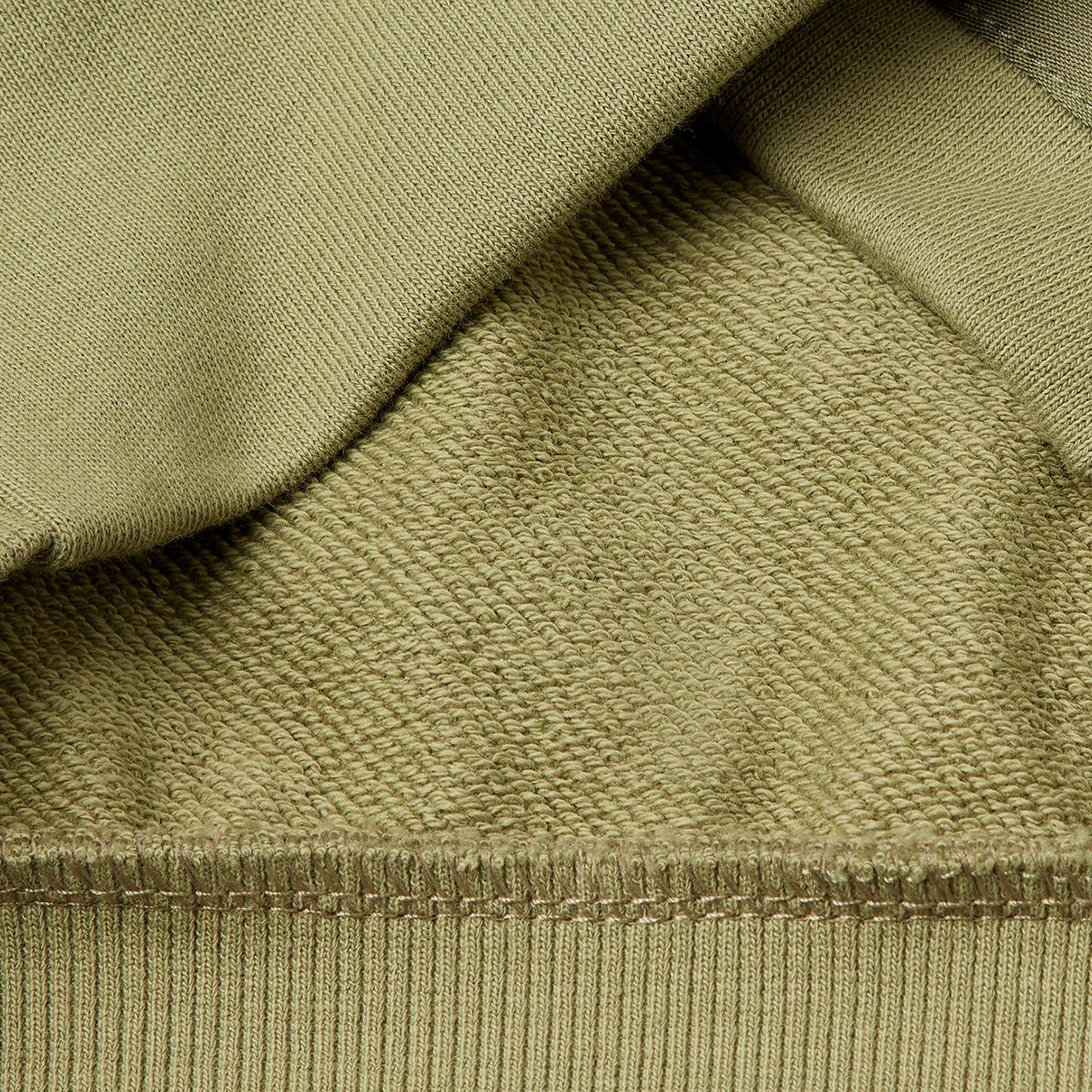 Erkek Çocuk Haki Sırtı Şerit Detaylı Logolu Kese Cepli Kapüşonlu Sweatshirt