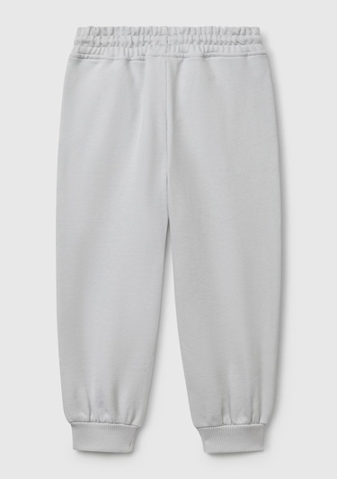  Erkek Çocuk Gri Melanj Beli İpli Fermuar Cepli Paçası Ribanalı Eşofman Altı