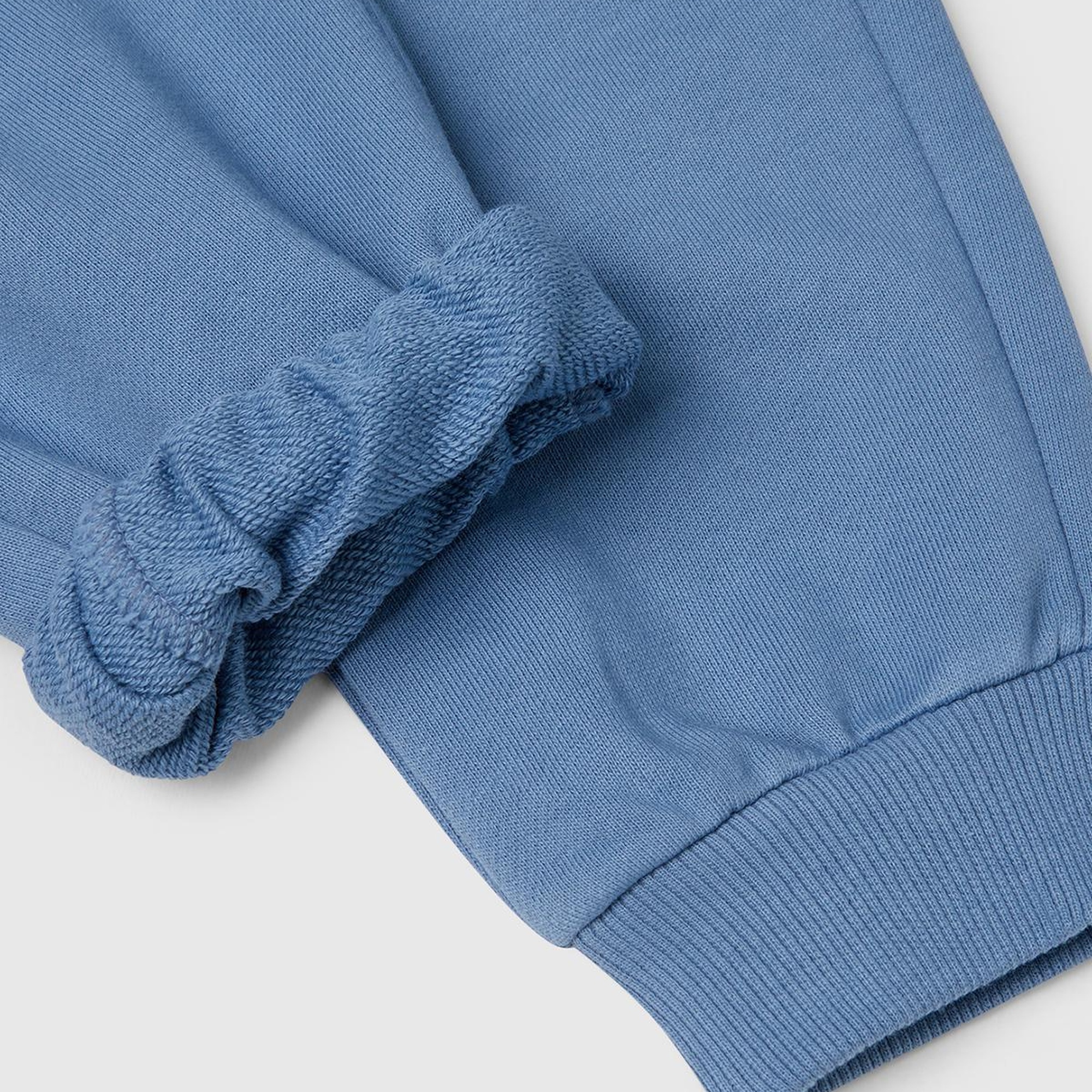 Erkek Çocuk Havacı Mavi Beli İpli Fermuar Cepli Paçası Ribanalı Eşofman Altı