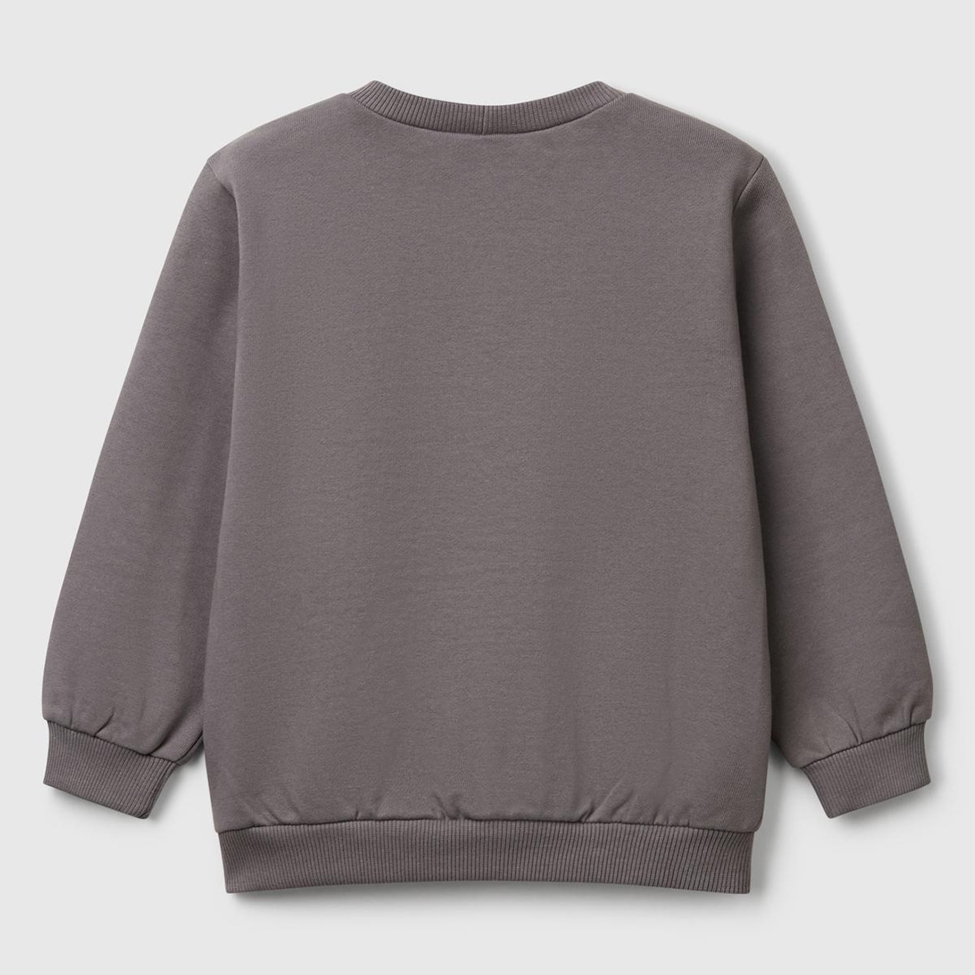 Kız Çocuk Antrasit Rolling Stones Baskılı Etiket Logolu Bisiklet Yaka Sweatshirt