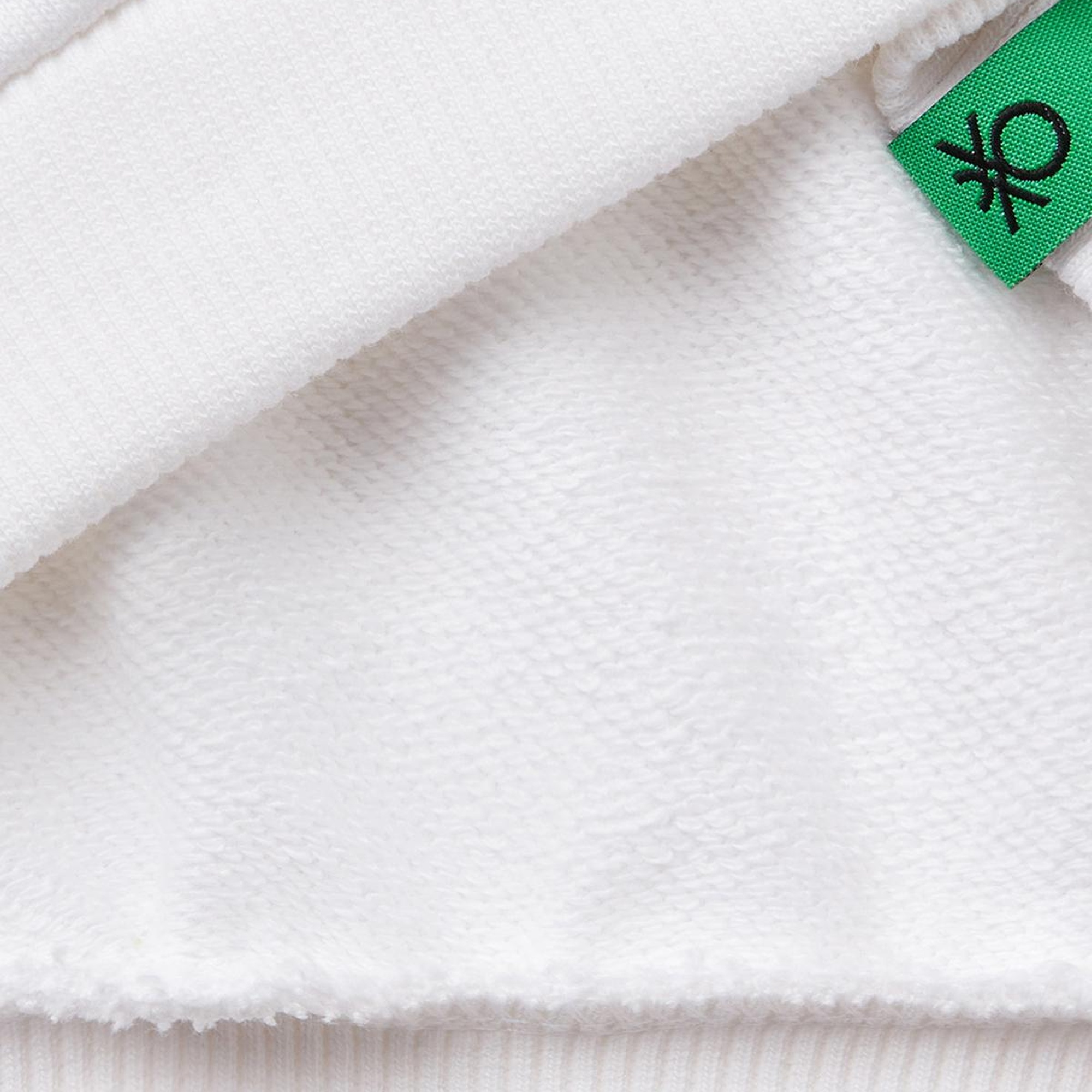 Kız Çocuk Beyaz Rolling Stones Baskılı Etiket Logolu Bisiklet Yaka Sweatshirt