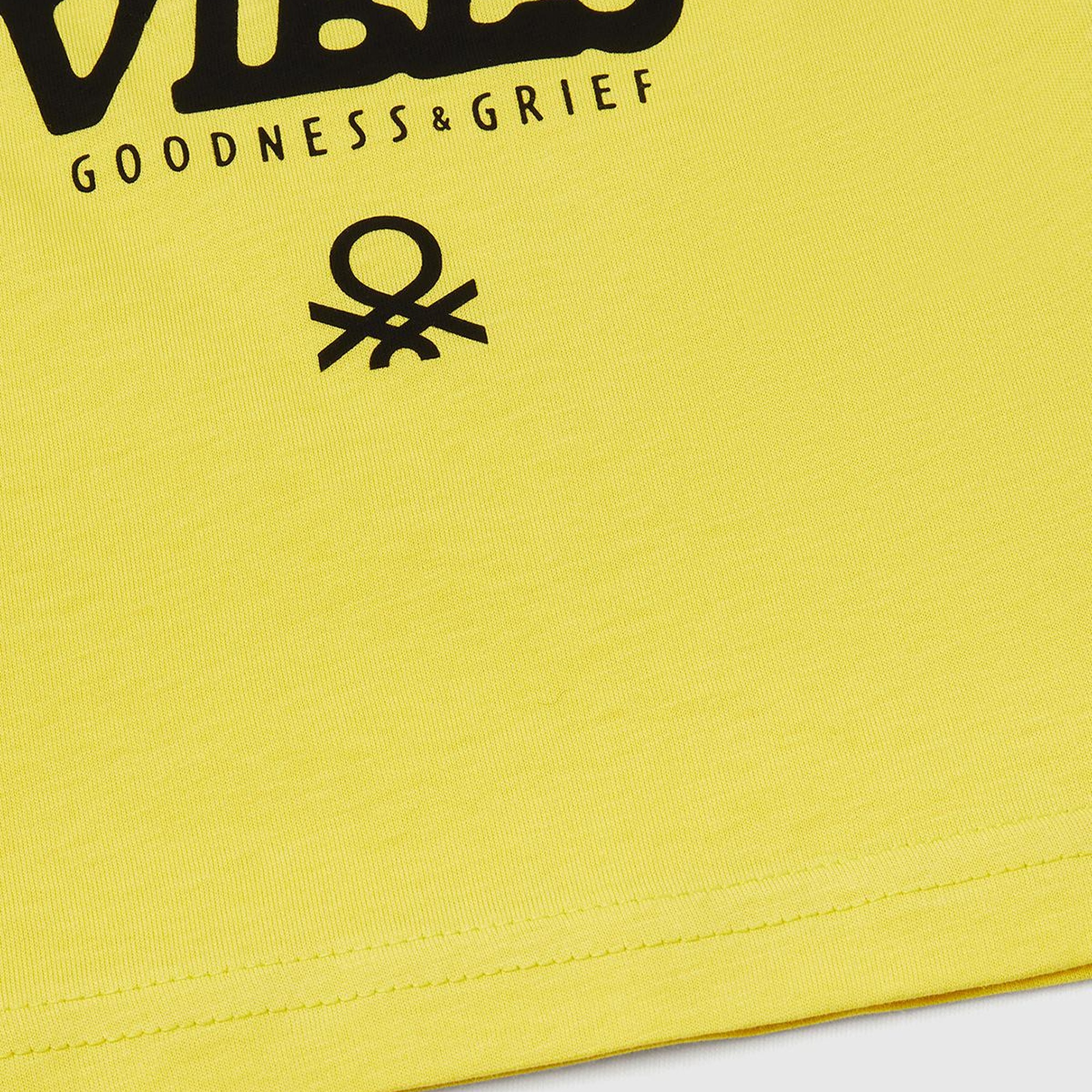 Erkek Çocuk Sarı Peanuts Baskılı T-Shirt