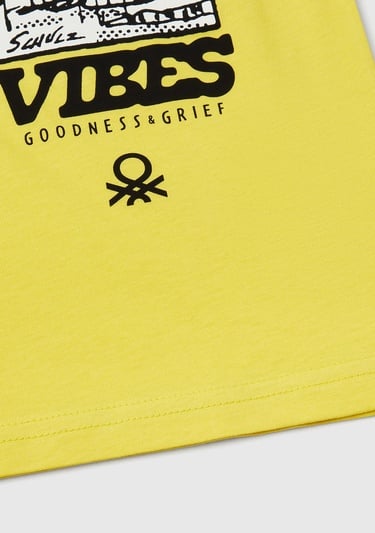  Erkek Çocuk Sarı Peanuts Baskılı T-Shirt