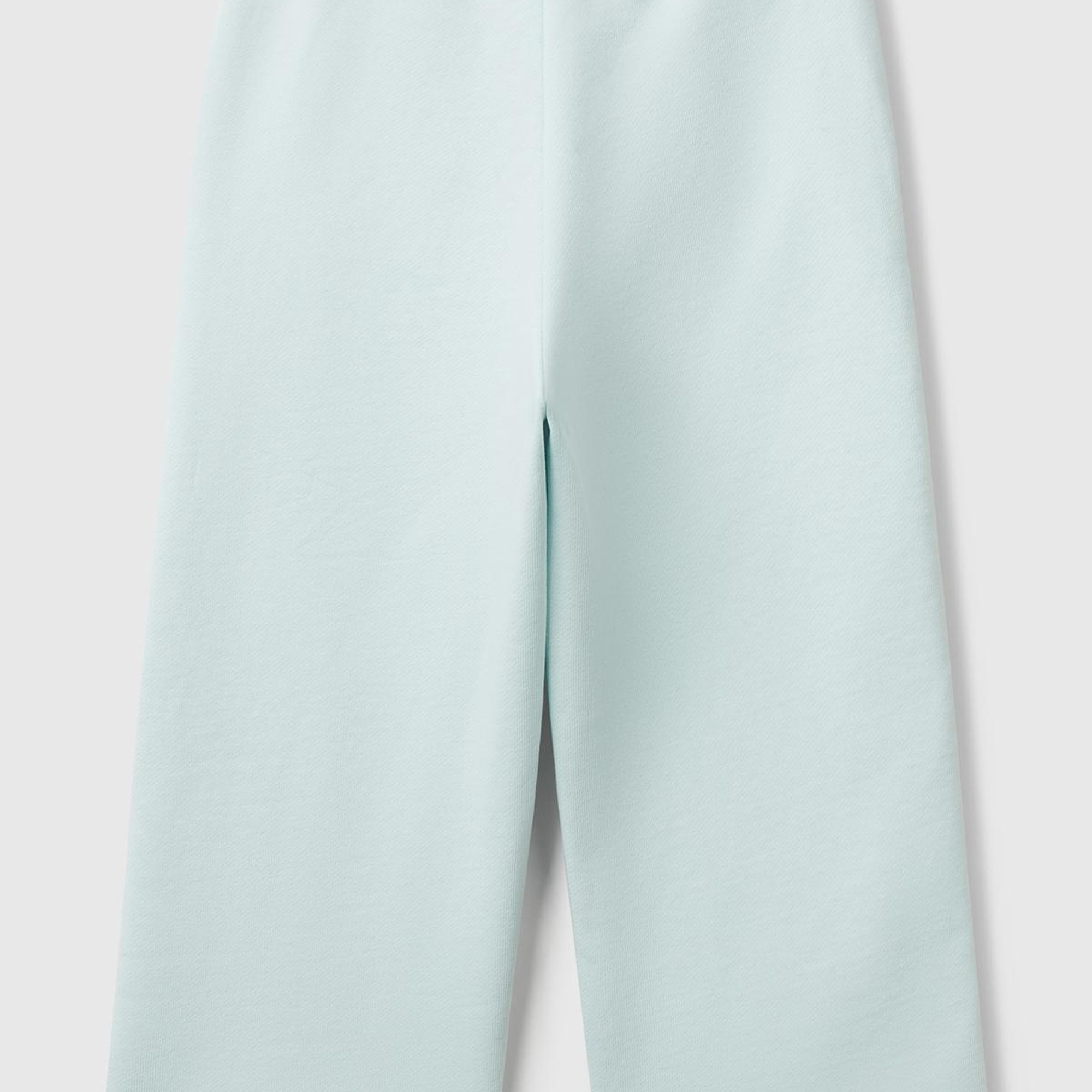 Kız Çocuk Su Yeşili Beli İpli Cepli Etiket Logolu Bol Paça Eşofman Altı