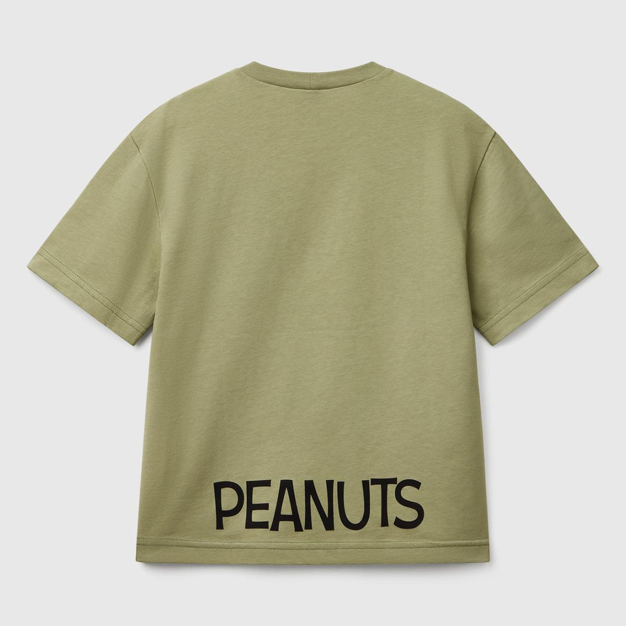 Erkek Çocuk Haki Peanuts Baskılı T-Shirt