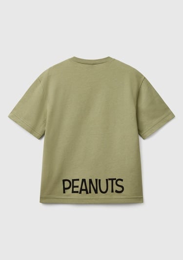  Erkek Çocuk Haki Peanuts Baskılı T-Shirt